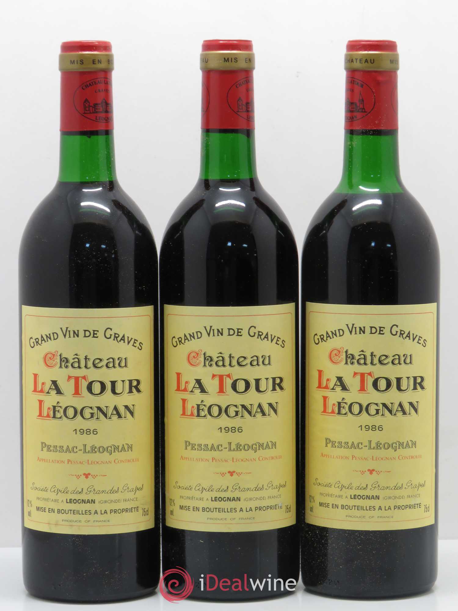 Château Tour Léognan 1986 - Lot de 12 bouteilles - 2