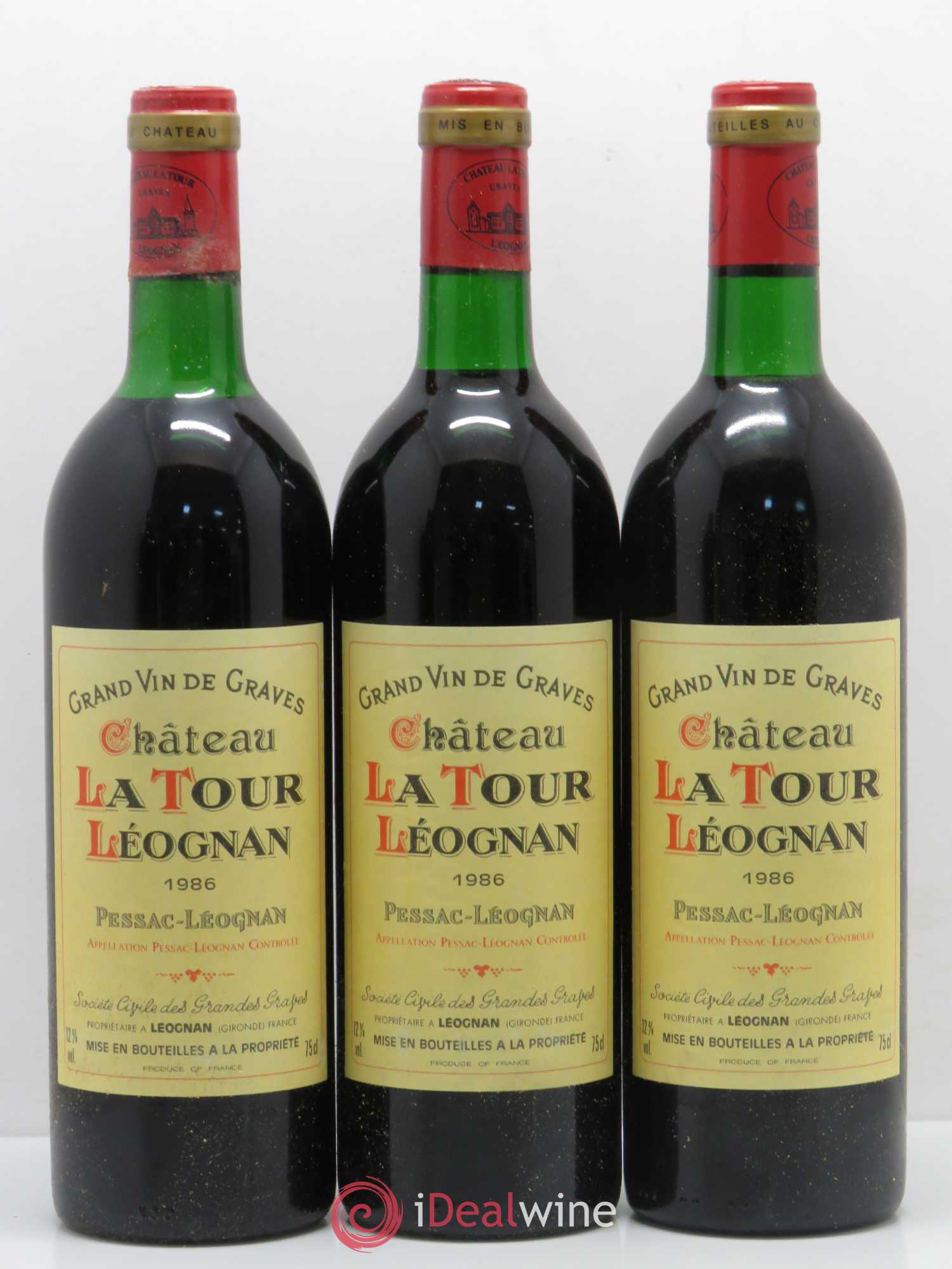 Château Tour Léognan 1986 - Lot de 12 bouteilles - 1