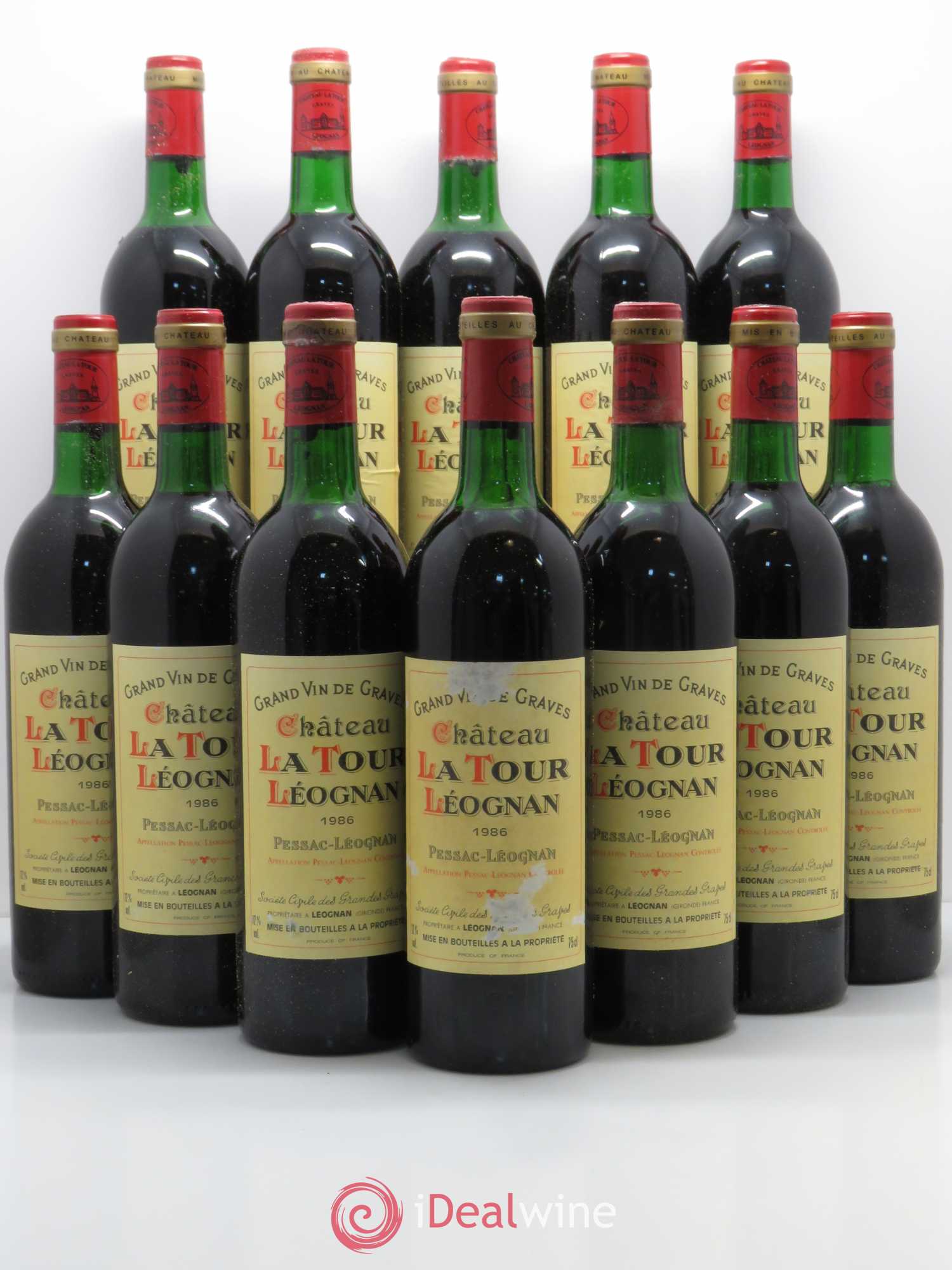 Château Tour Léognan 1986 - Lot de 12 bouteilles - 0