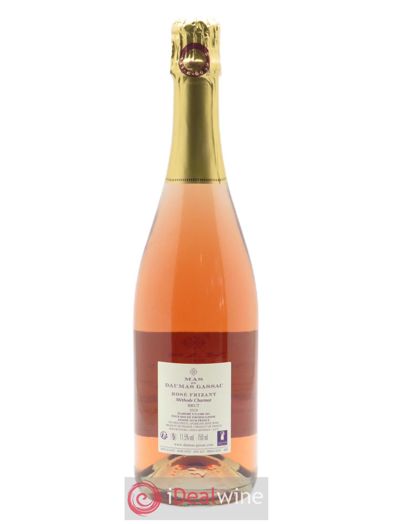 Languedoc Mas Daumas Gassac Rosé Frizant Famille Guibert de La Vaissière 2020 - Lot of 1 bottle - 1