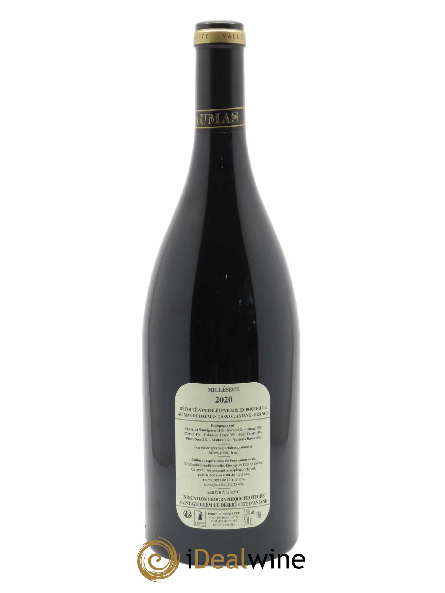Saint-Guilhem-le-Désert - Cité d'Aniane Mas Daumas Gassac Famille Guibert de La Vaissière 2020 - Lot of 1 magnum - 1