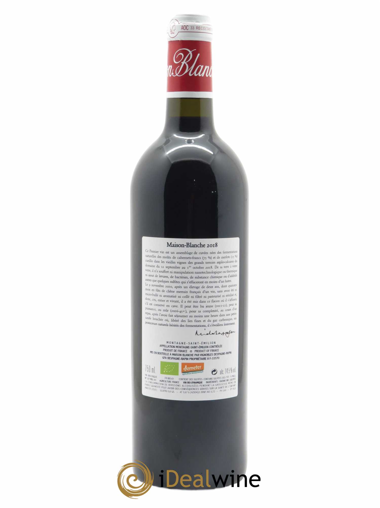 Château Maison Blanche 2018 - Lot de 1 bouteille - 1