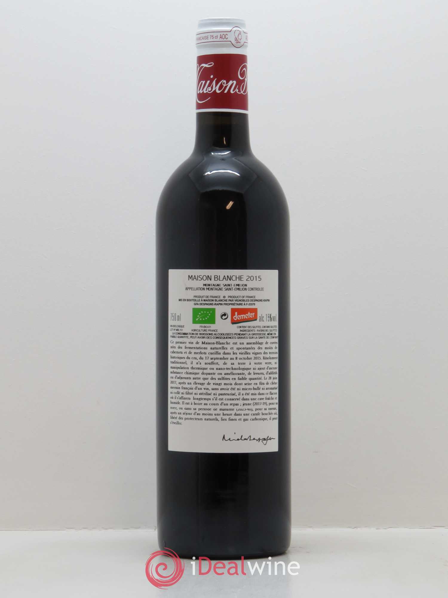 Château Maison Blanche 2015 - Lot de 1 double magnum - 1