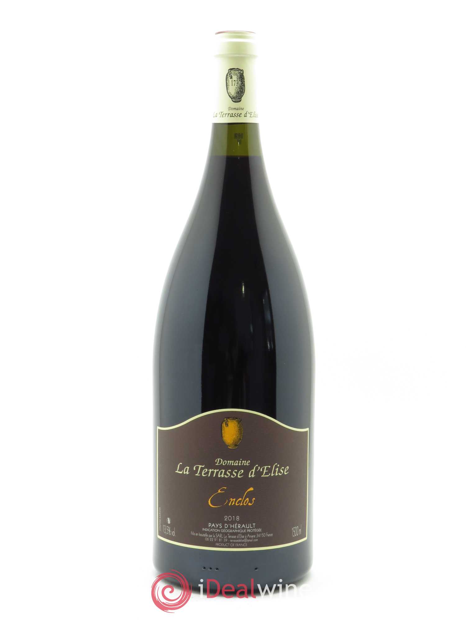 Pays d'Hérault L'Enclos Terrasse d'Elise (Domaine de la) 2018 - Lot de 1 magnum - 0