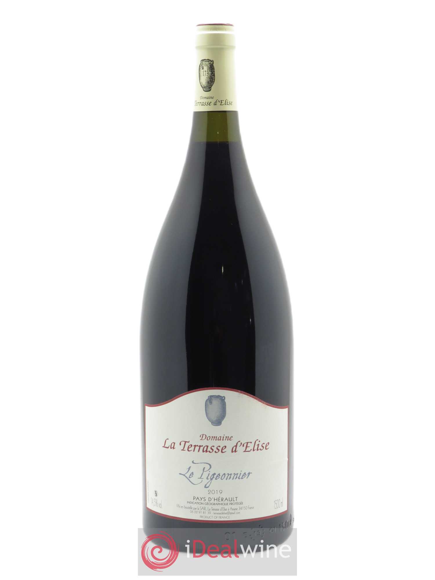 Pays d'Hérault Le Pigeonnier Terrasse d'Elise (Domaine de la) 2019 - Lot de 1 magnum - 0