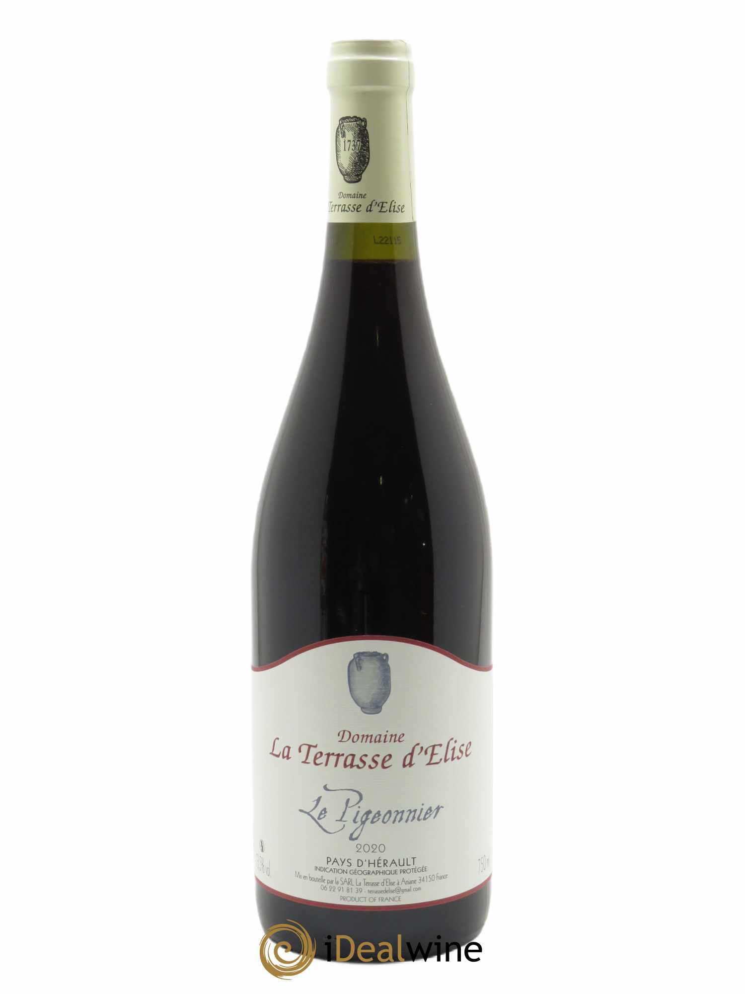 Pays d'Hérault Le Pigeonnier Terrasse d'Elise (Domaine de la) 2020 - Lot of 1 bottle - 0