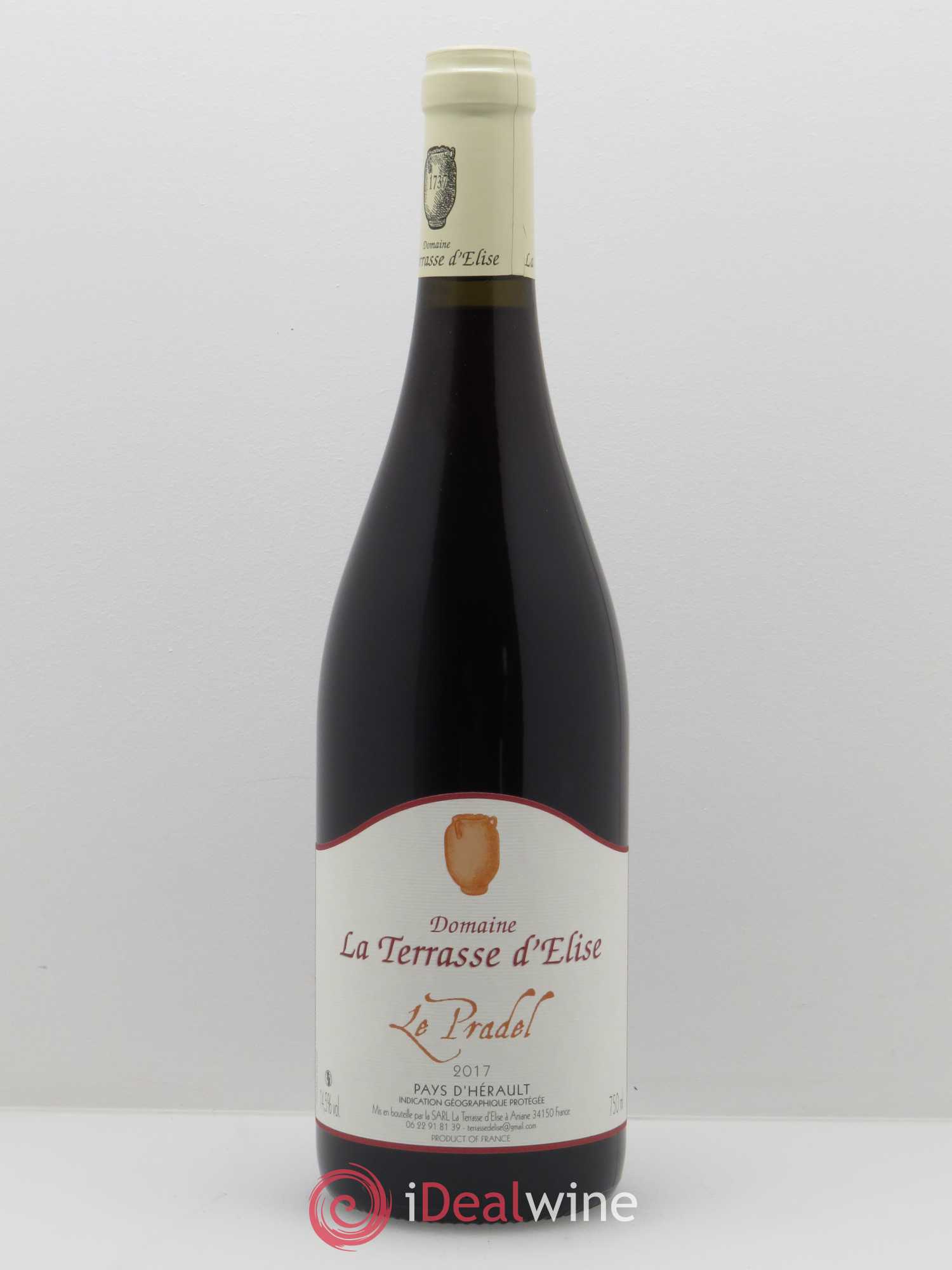 Pays d'Hérault Le Pradel Terrasse d'Elise (Domaine de la) 2017 - Lot de 1 bouteille - 0