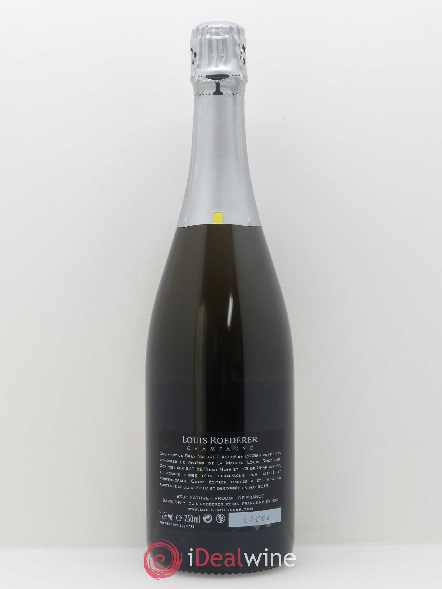 Brut Nature Louis Roederer 2009 - Lot de 1 bouteille - 1