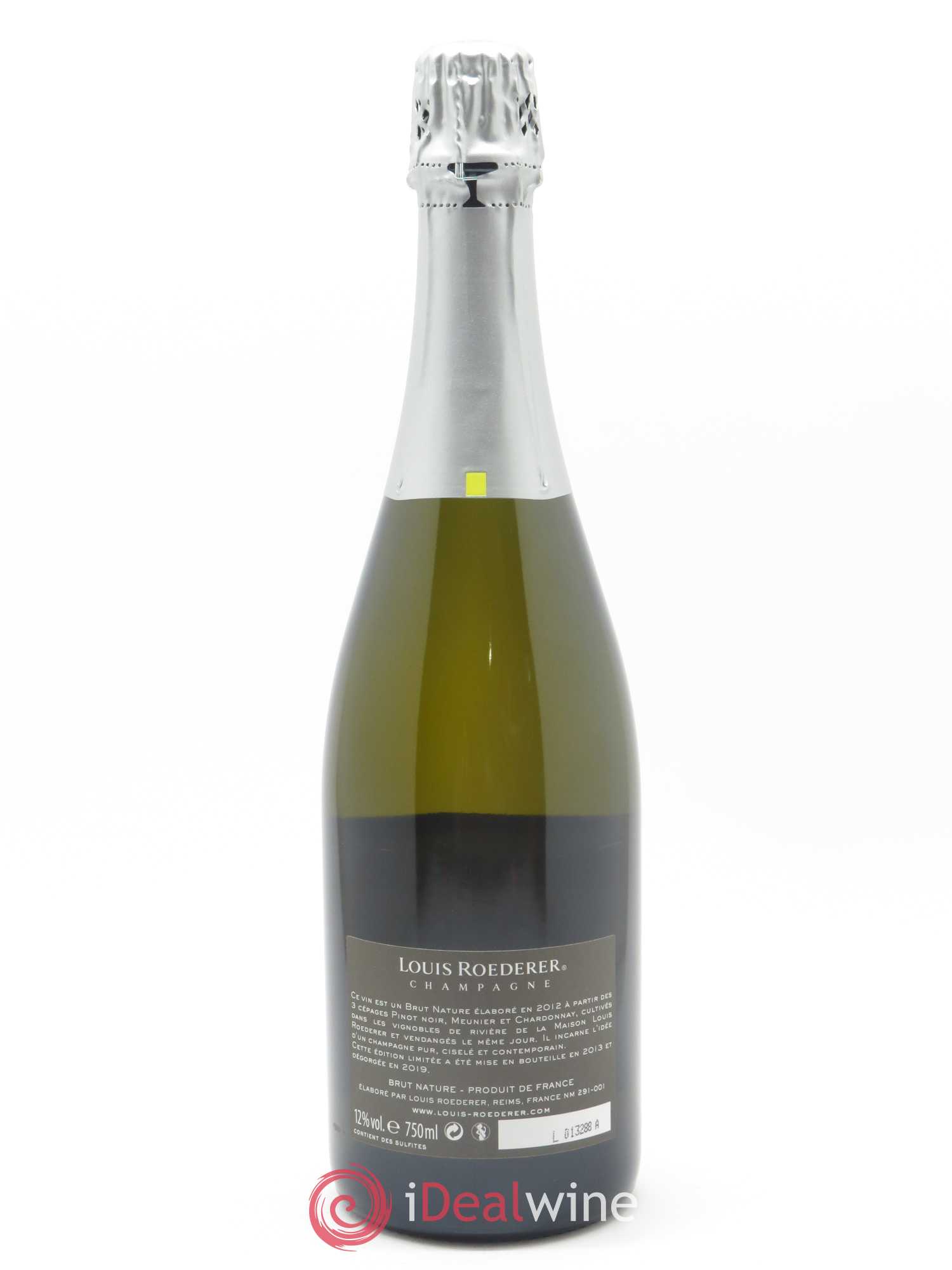 Brut Nature Louis Roederer Edition Limitée Philippe Starck 2012 - Lot of 1 bottle - 2