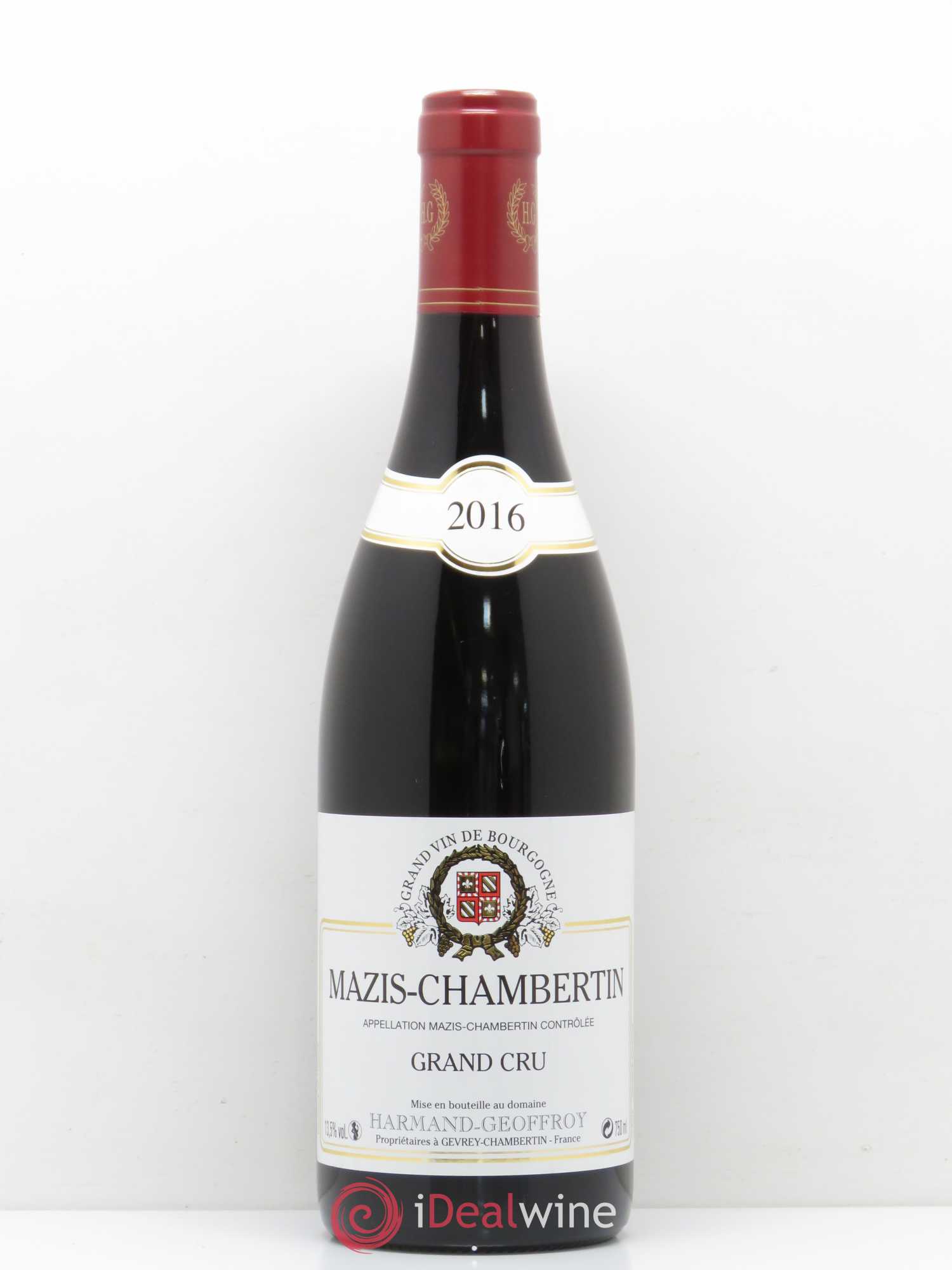 Mazis-Chambertin Grand Cru Domaine Harmand Geoffroy 2016 - Lot de 1 bouteille - 0