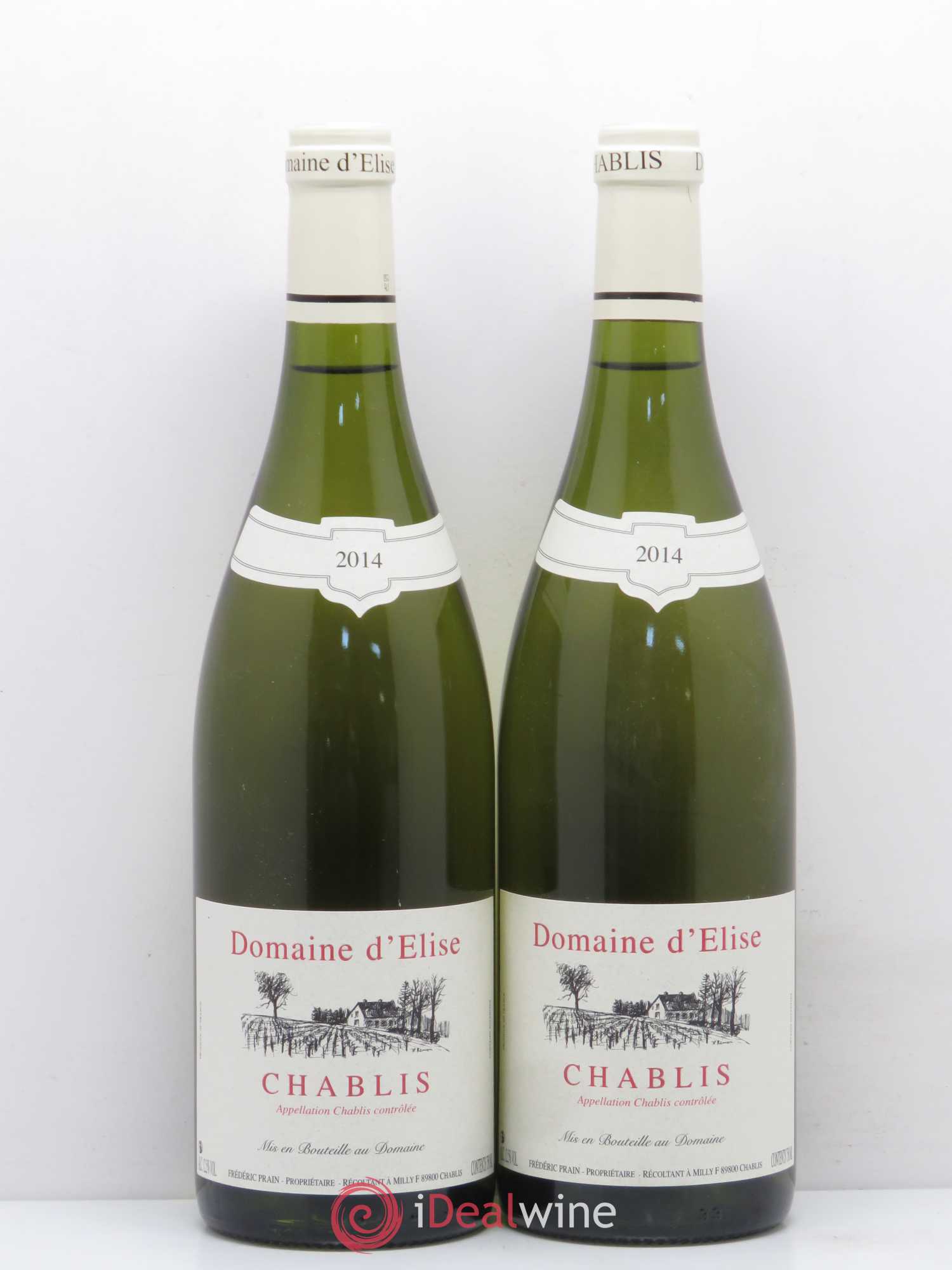 Chablis Domaine d'Elise (sans prix de réserve) 2014 - Posten von 2 Flaschen - 0