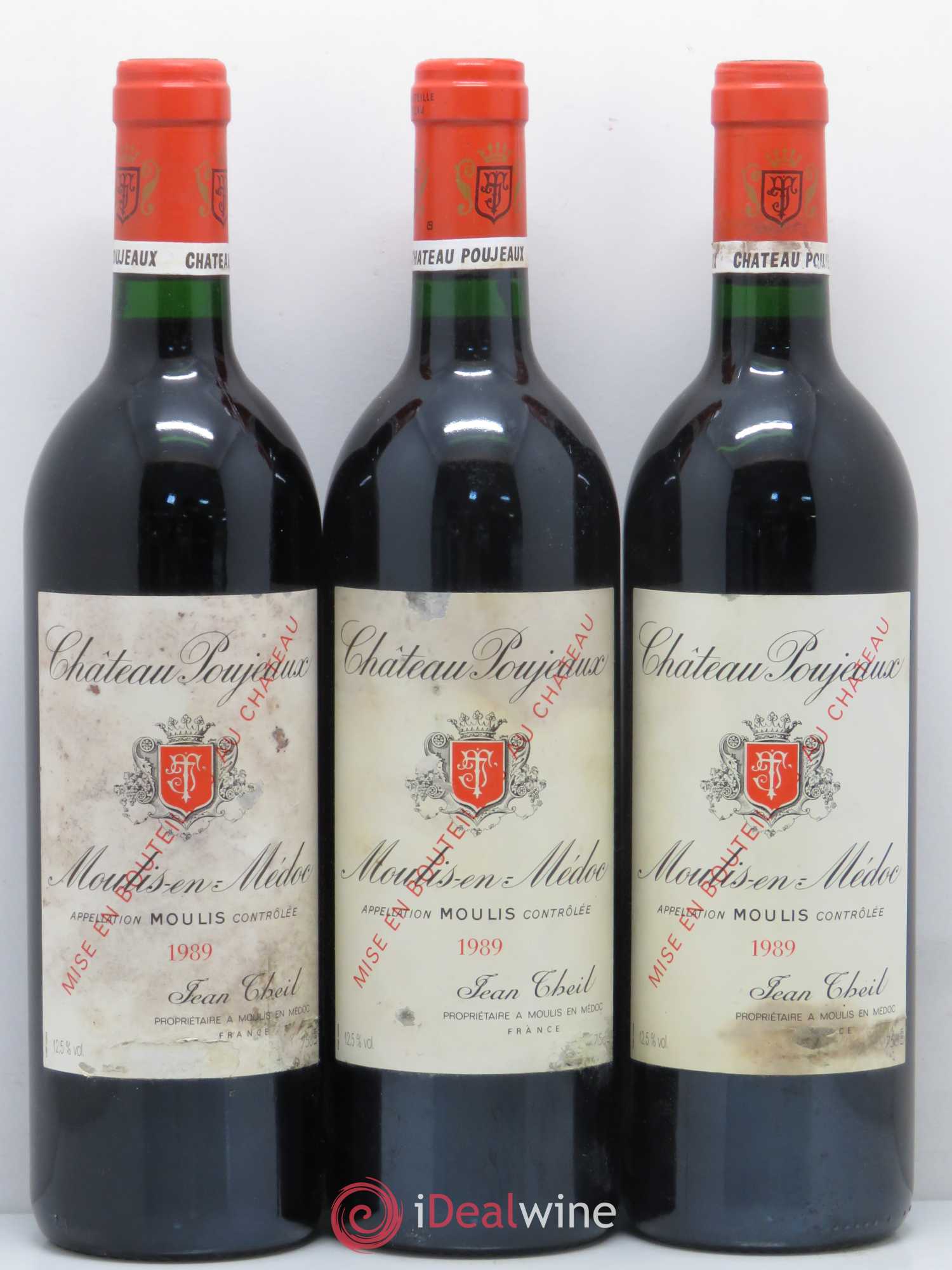 Château Poujeaux (sans prix de réserve) 1989 - Lot de 12 bouteilles - 1