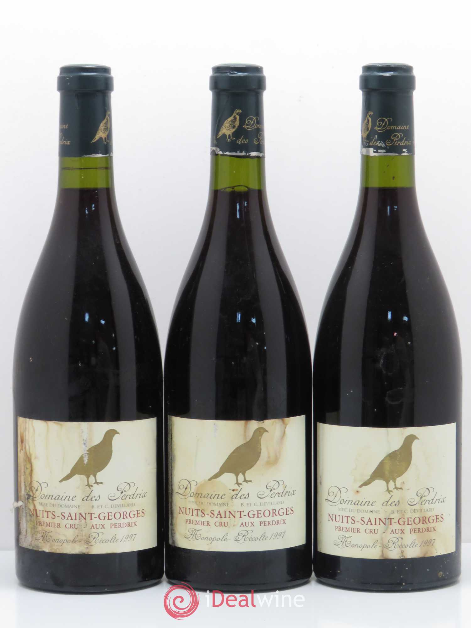 Nuits-Saint-Georges 1er Cru Aux Perdrix Perdrix (Domaine des) (sans prix de réserve) 1997 - Lot de 3 bouteilles - 0
