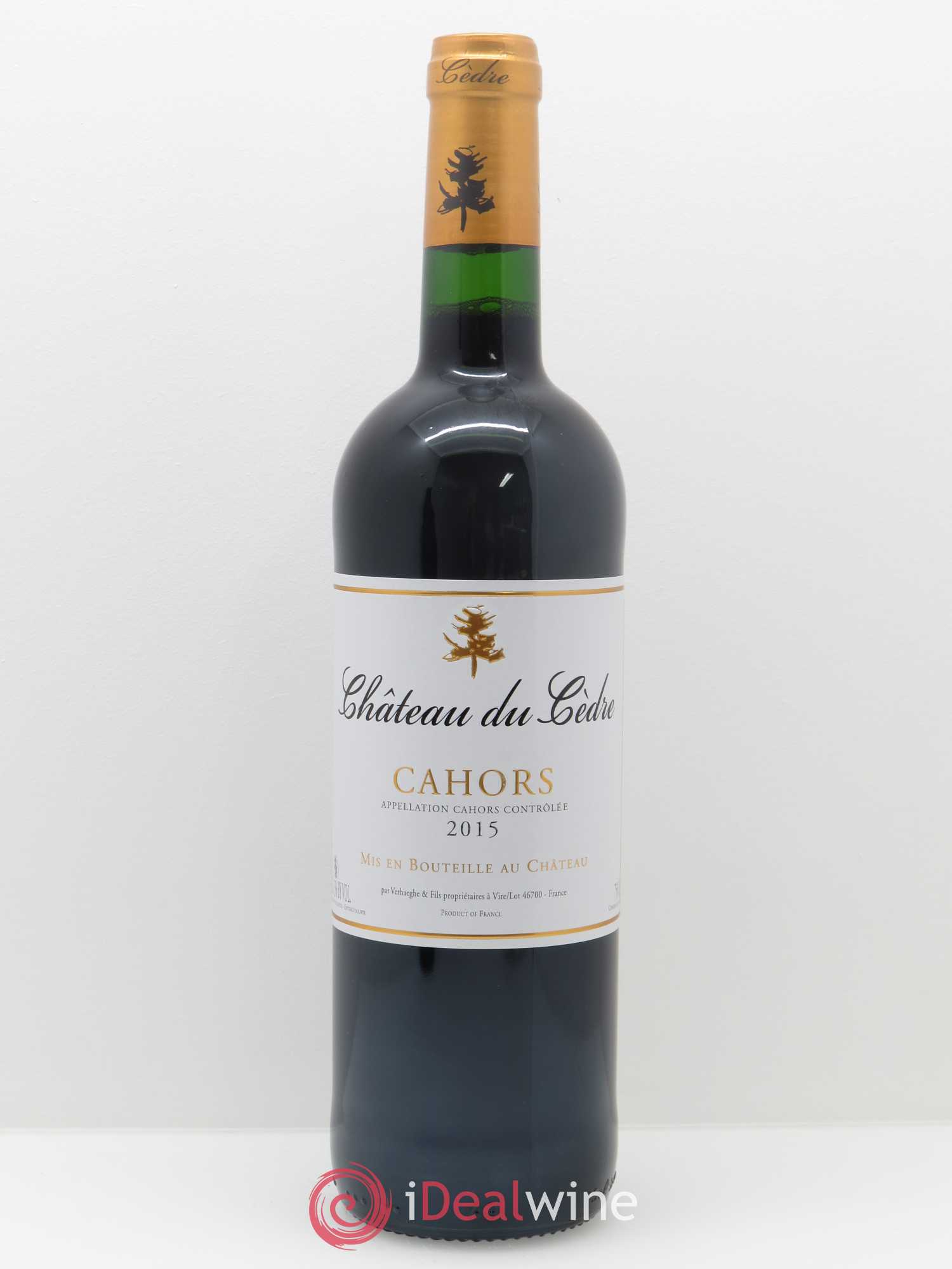 Cahors Château du Cèdre Pascal et Jean-Marc Verhaeghe 2015 - Lot de 1 bouteille - 0