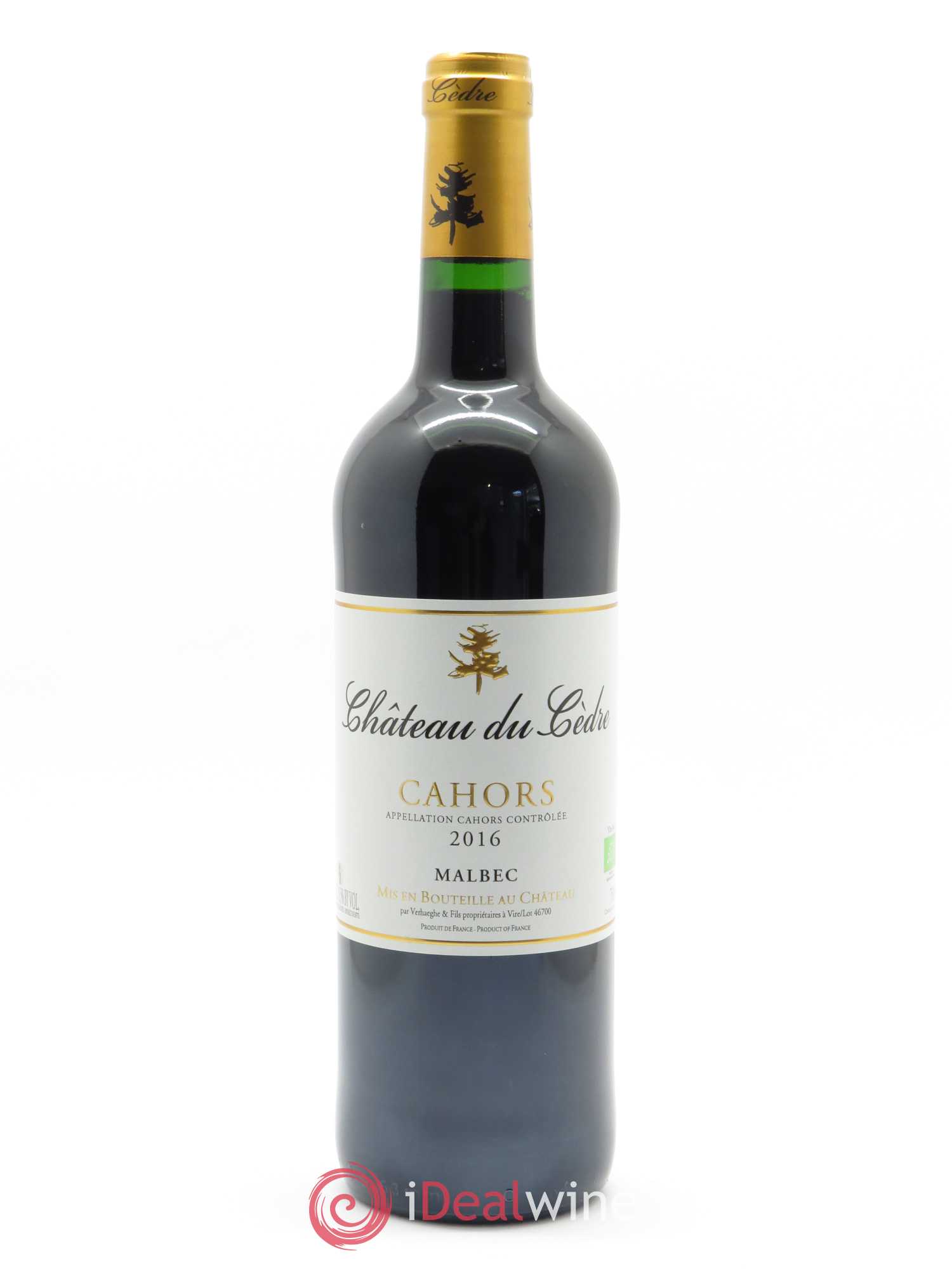 Cahors Château du Cèdre Pascal et Jean-Marc Verhaeghe 2016 - Lot de 1 bouteille - 0