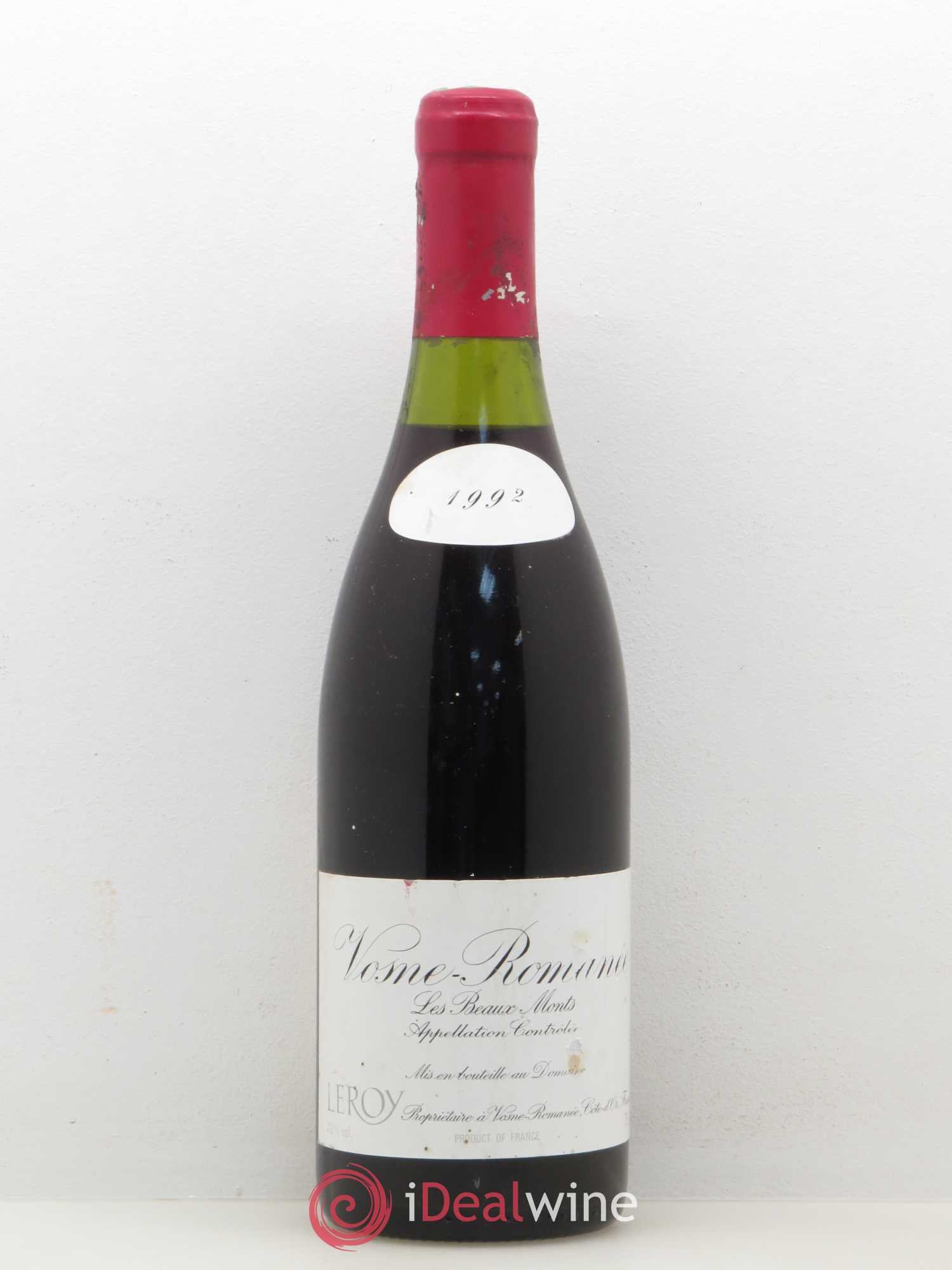 Vosne-Romanée 1er Cru Les Beaux-Monts Leroy (Domaine) 1992 - Lot de 1 bouteille - 0