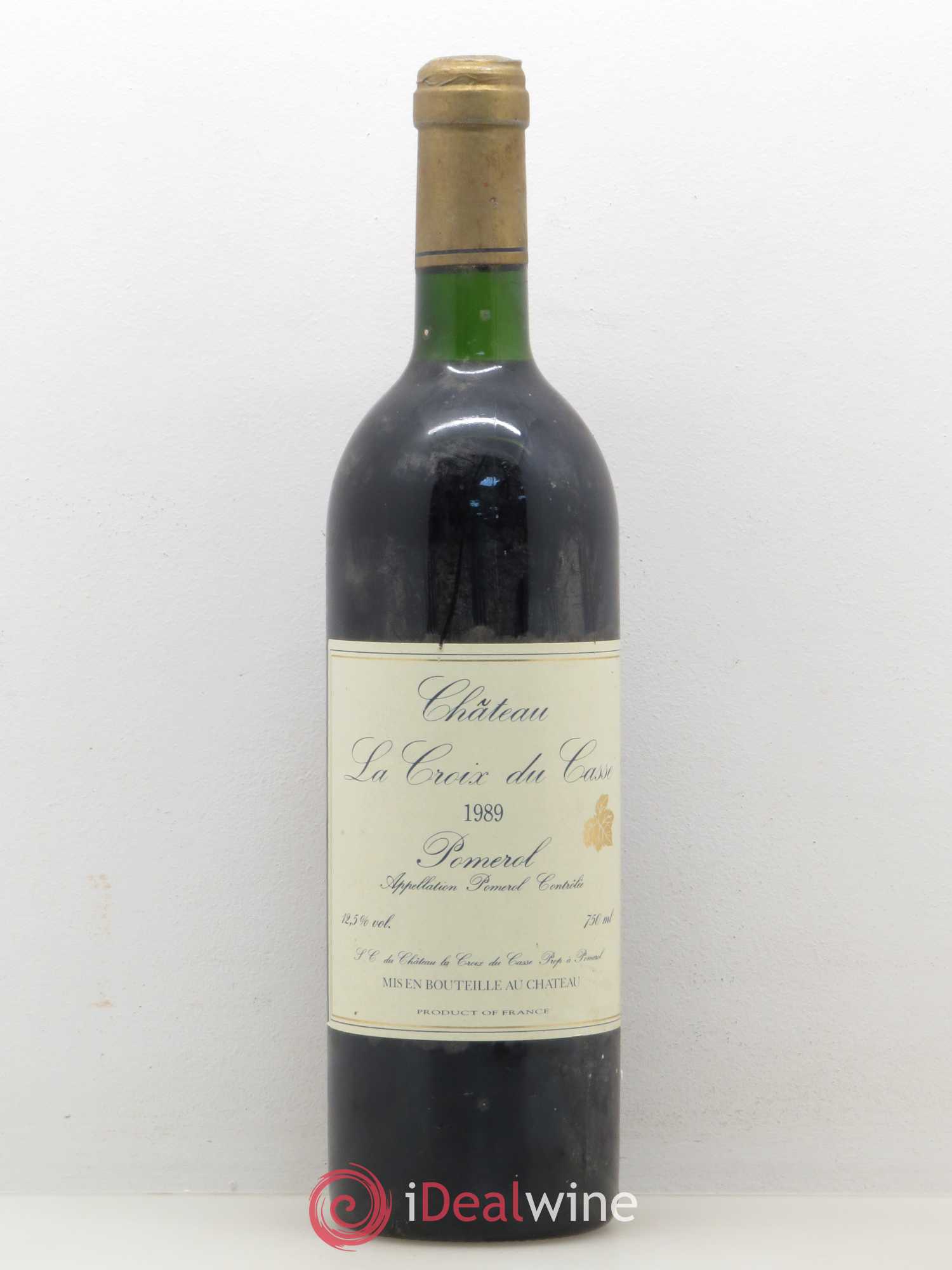 Château la Croix du Casse 1989 - Lot de 1 bouteille - 0