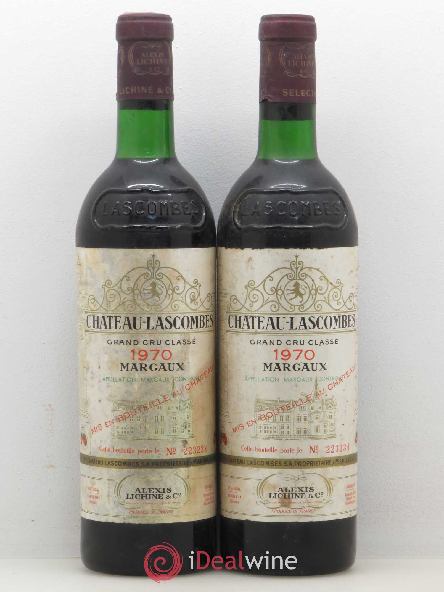 Château Lascombes 2ème Grand Cru Classé 1970 - Lot de 2 bouteilles - 0