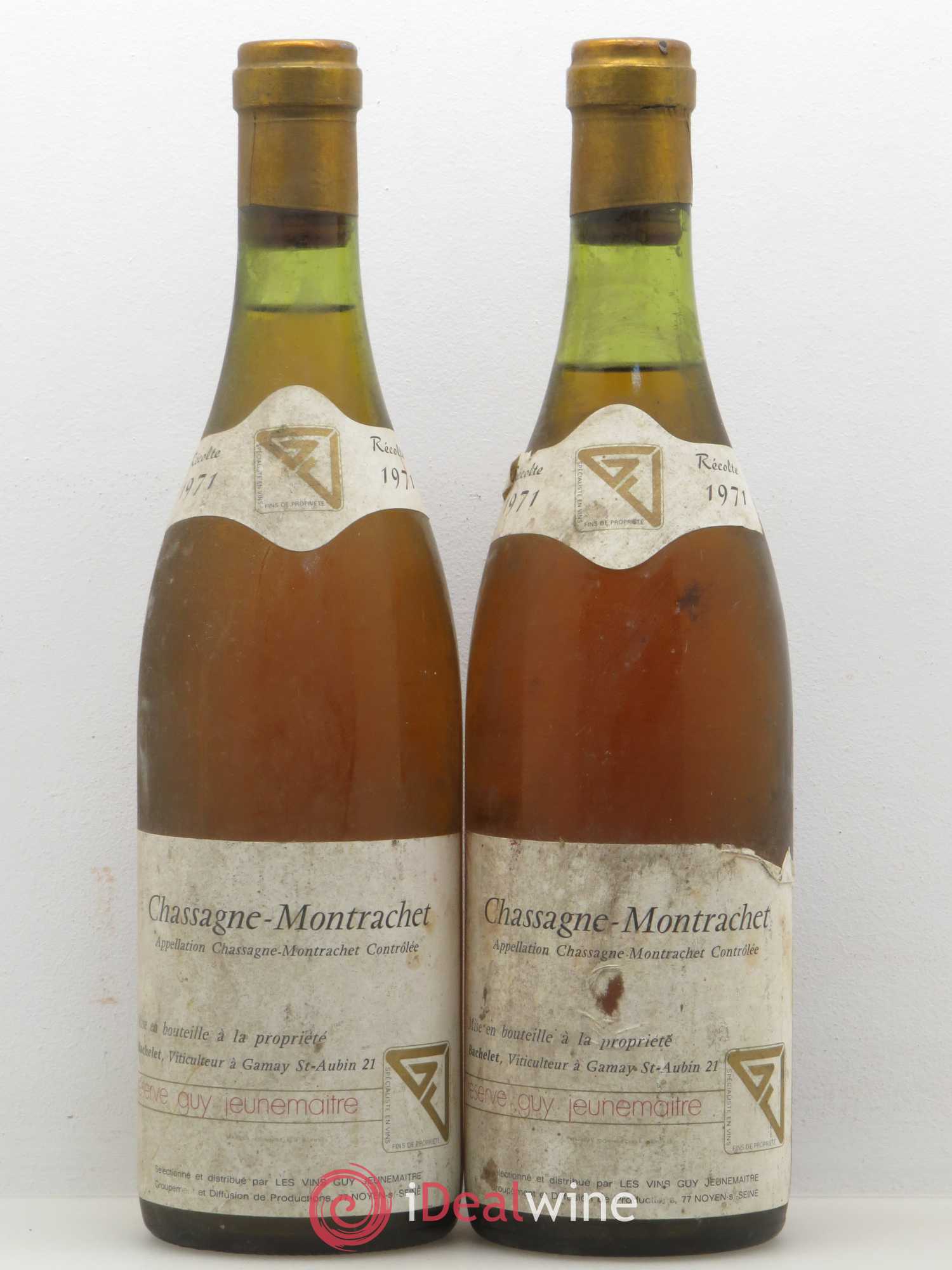 Chassagne-Montrachet Jeunemaitre 1971 - Posten von 2 Flaschen - 0