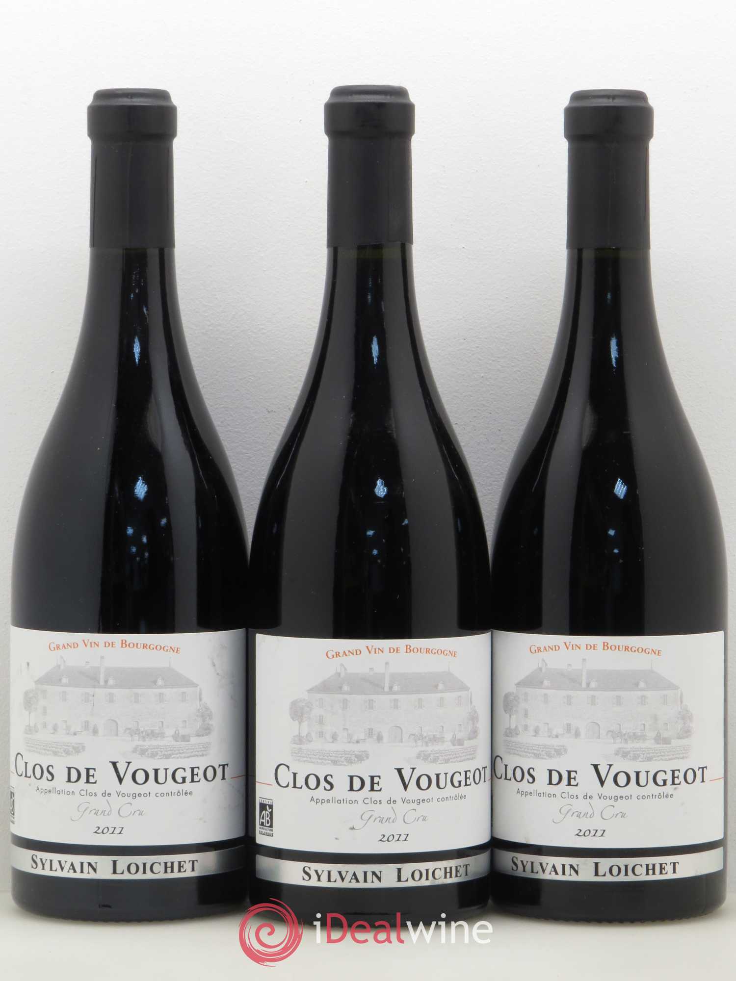 Clos de Vougeot Grand Cru Domaine Loichet 2011 - Lot de 3 bouteilles - 0