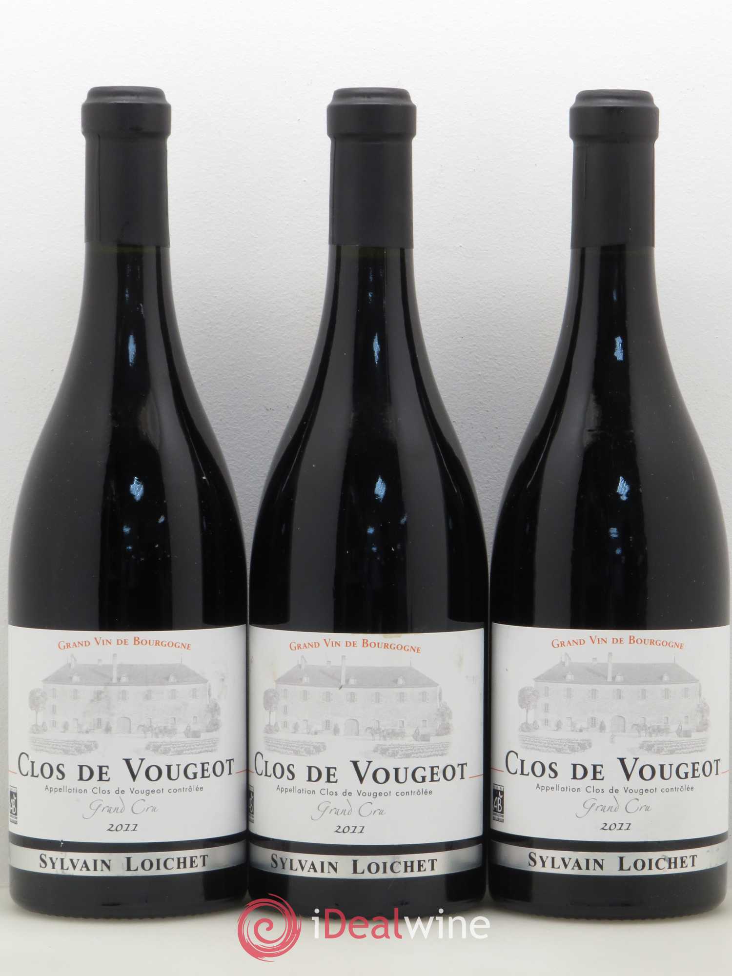 Clos de Vougeot Grand Cru Domaine Loichet 2011 - Lot de 3 bouteilles - 0