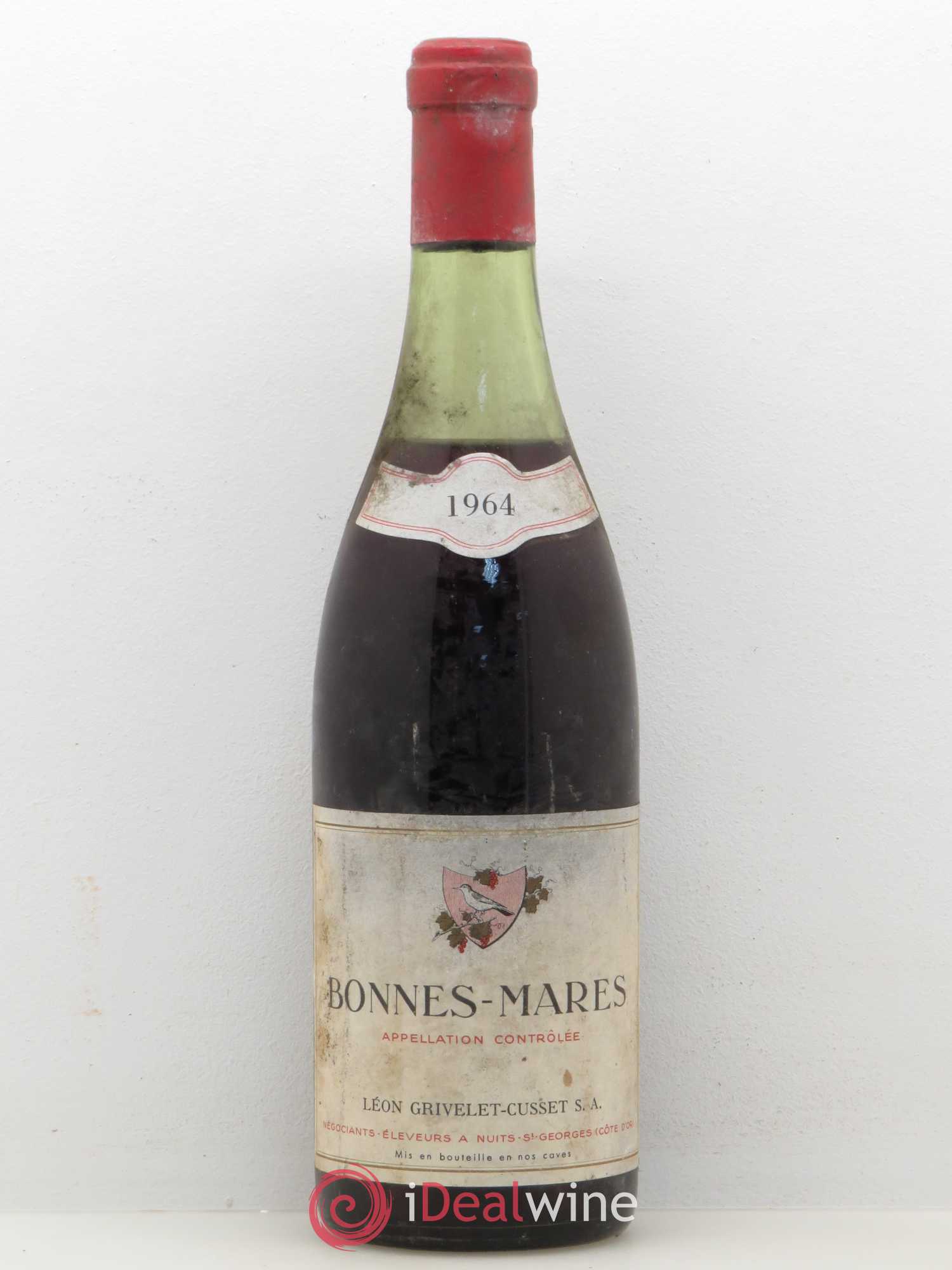 Bonnes-Mares Grand Cru Leon Grivelet Cusset 1964 - Lot de 1 bouteille - 0