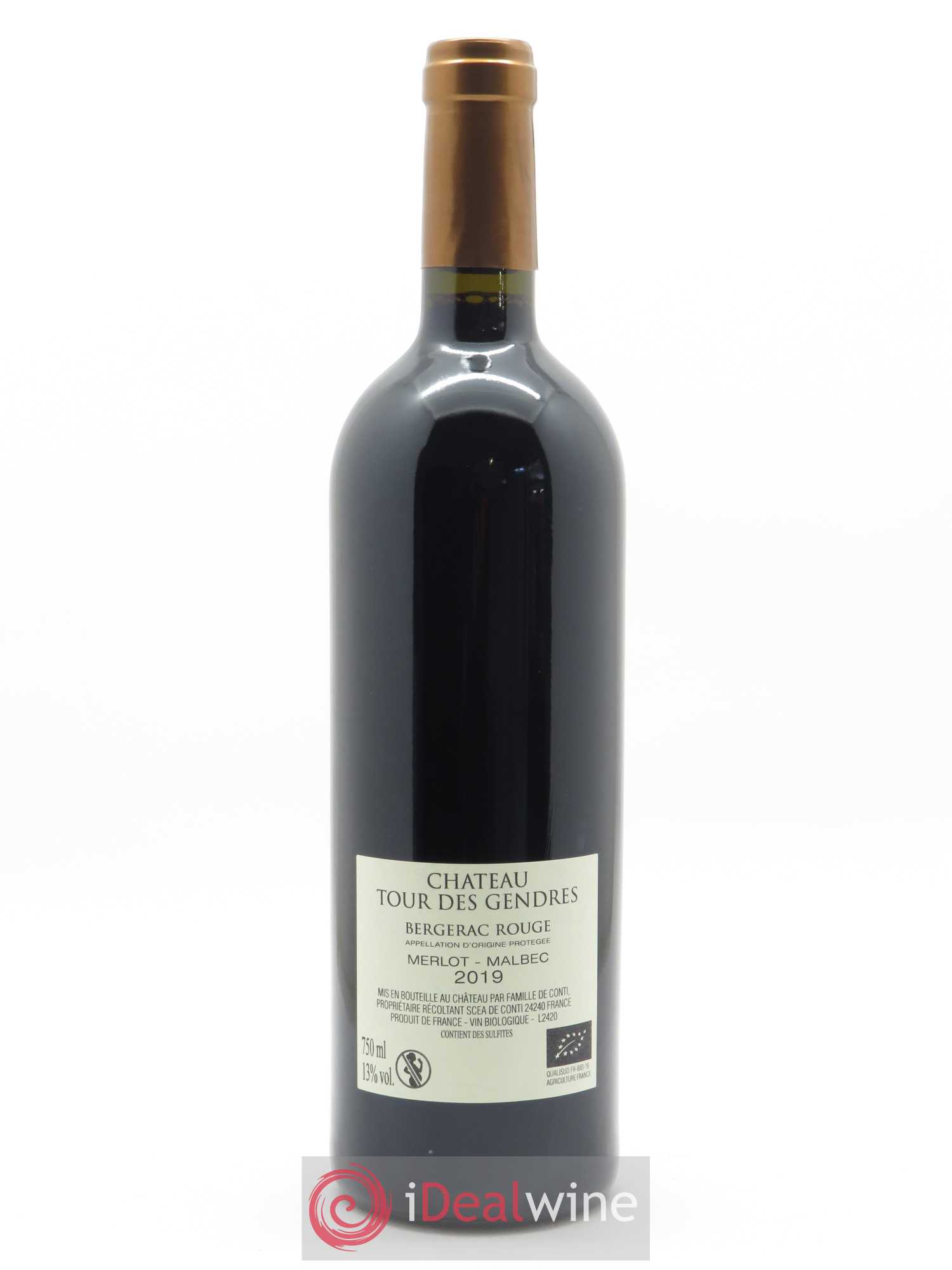 Bergerac Château Tour des Gendres Famille de Conti 2019 - Lot de 1 bouteille - 1