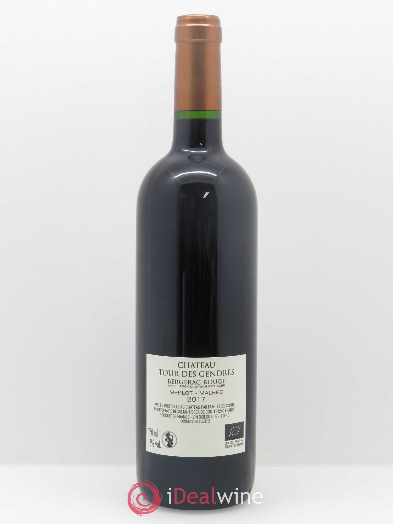 Bergerac Château Tour des Gendres Famille de Conti 2017 - Lot de 1 bouteille - 1