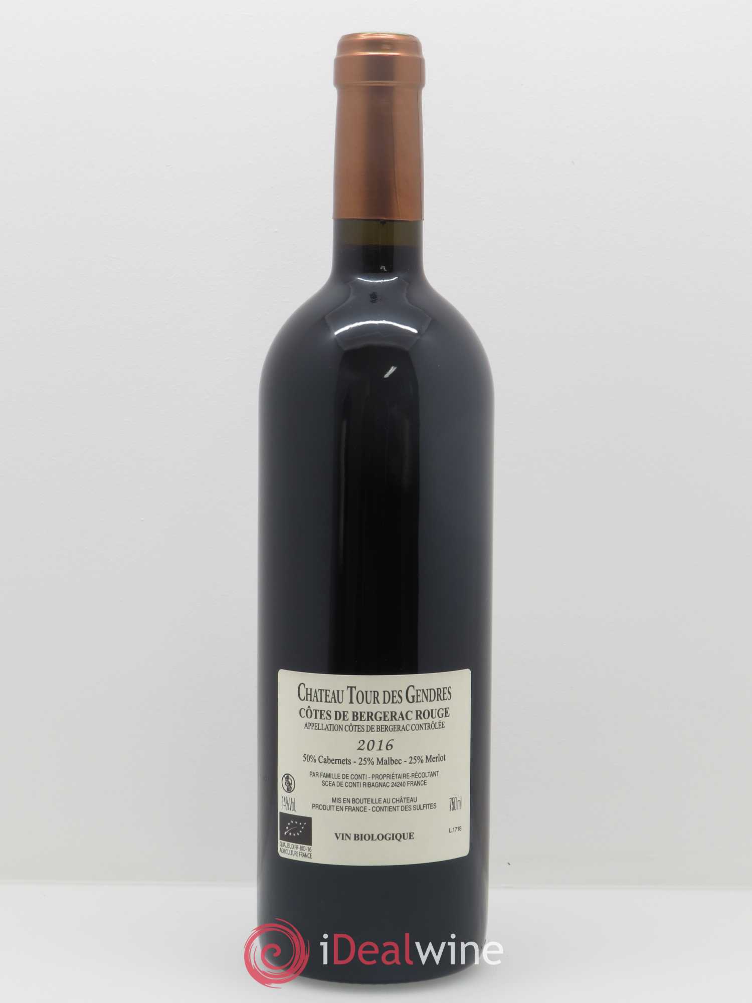 Côtes de Bergerac Château Tour des Gendres La Gloire de mon père Famille de Conti 2016 - Lot de 1 bouteille - 1