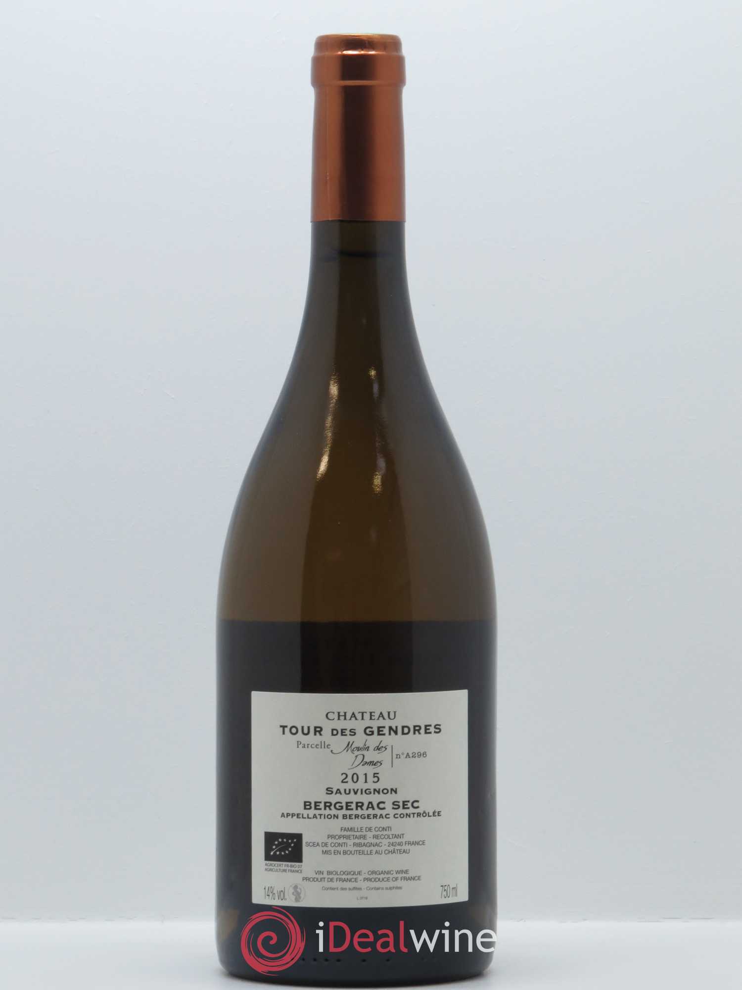 Bergerac Château Tour des Gendres Moulin des Dames Famille de Conti 2015 - Lot de 1 bouteille - 1