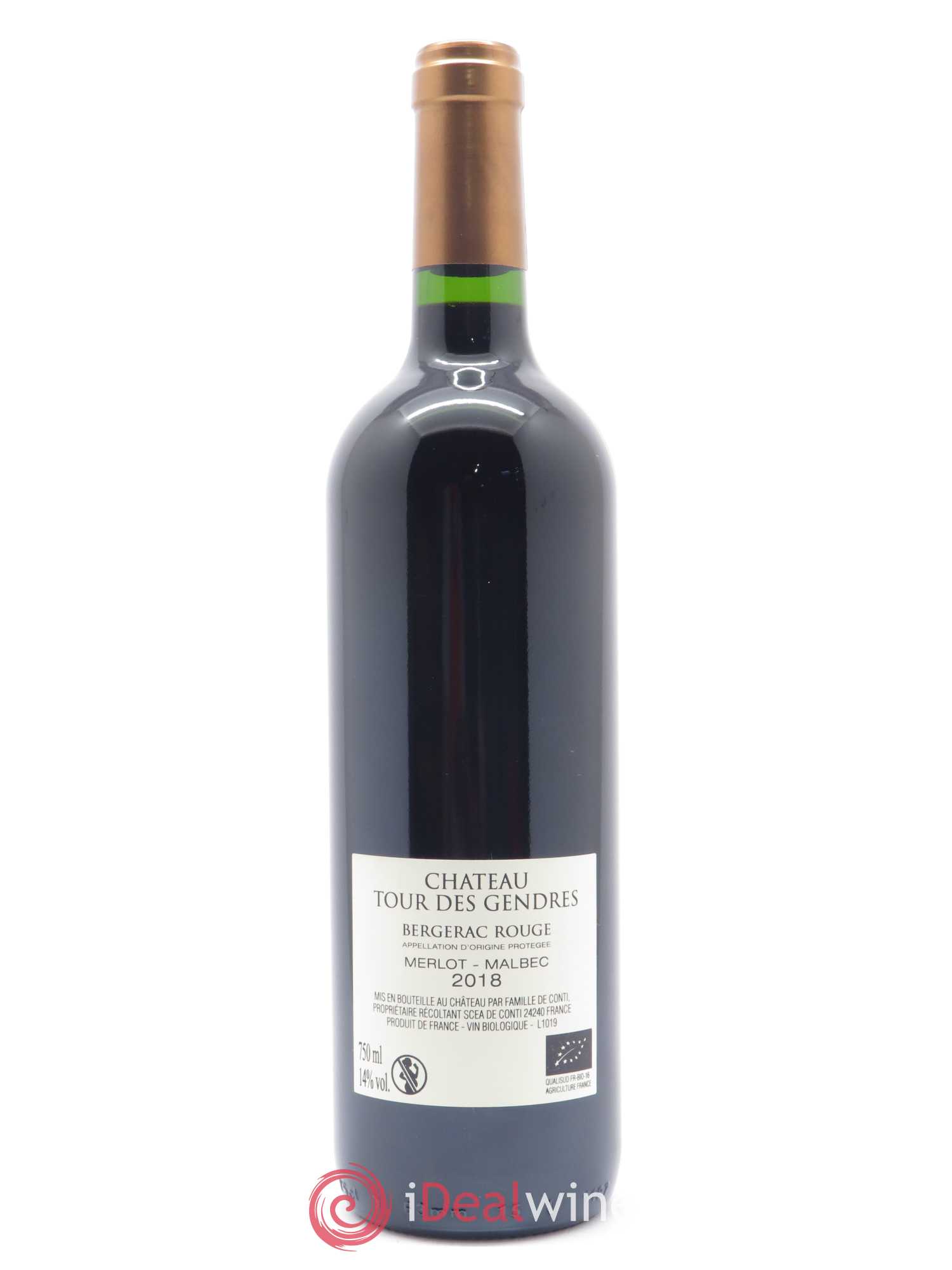 Bergerac Château Tour des Gendres Famille de Conti 2018 - Lot de 1 bouteille - 1