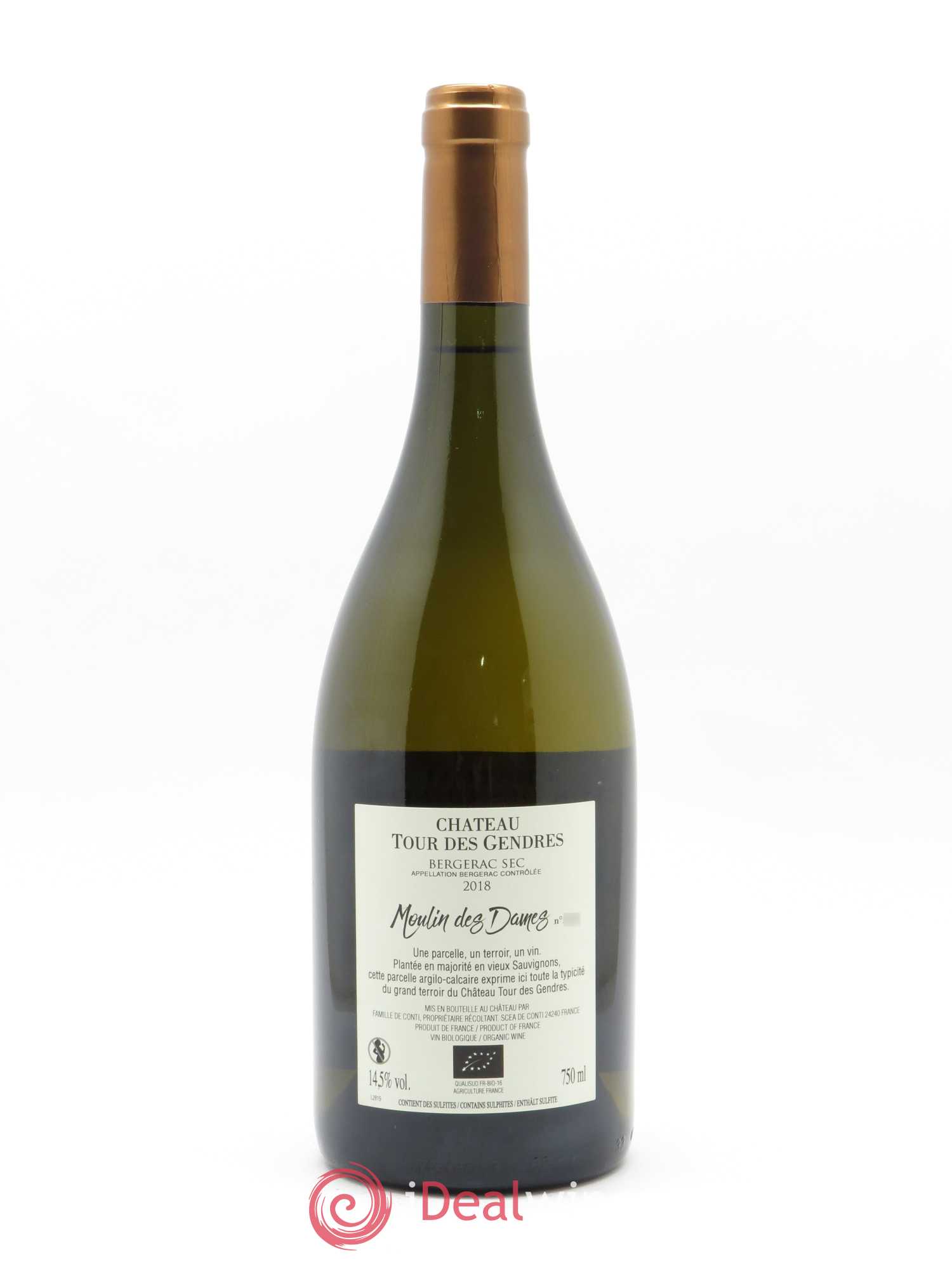 Bergerac Château Tour des Gendres Moulin des Dames Famille de Conti 2018 - Lot de 1 bouteille - 1