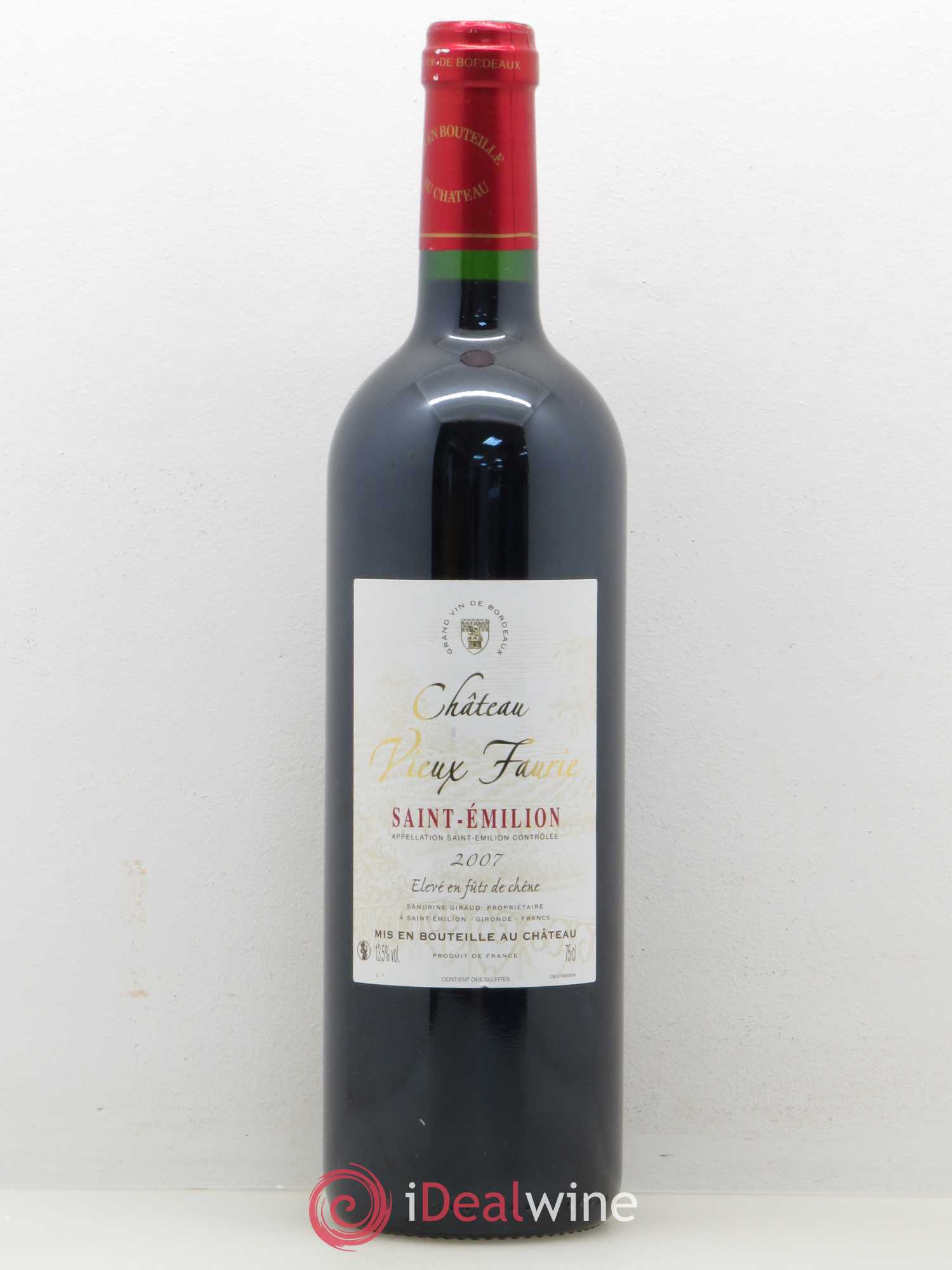 Saint-Émilion Château Vieux Faurie 2007 - Posten von 1 Flasche - 0