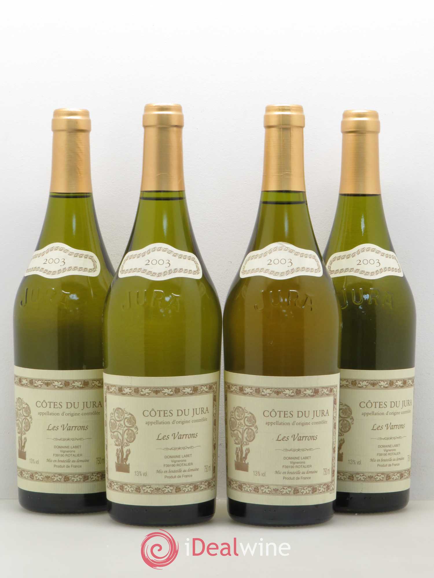 Côtes du Jura Les Varons Domaine Labet 2003 - Posten von 4 Flaschen - 0