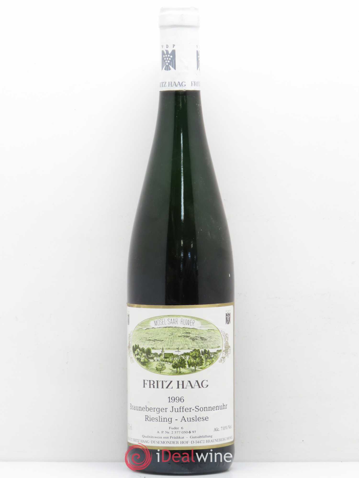 Riesling Fritz Haag Brauneberger Juffer Sonnenuhr Auslese 1996 - Lot de 1 bouteille - 0