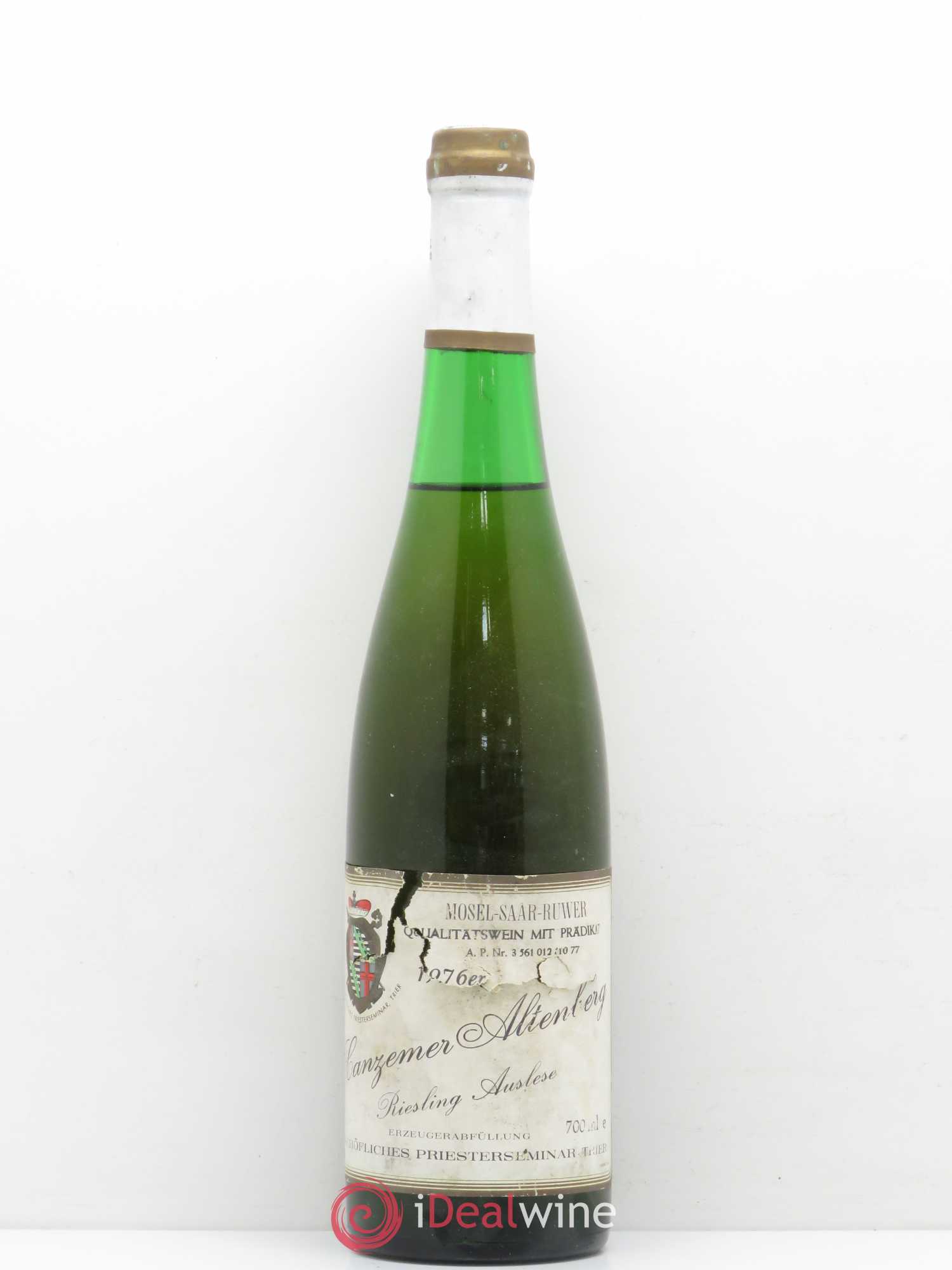Riesling Saarcanzemer Altenberg Auslese bischofliches Priesterseminar Trier (sans prix de réserve) 1976 - Lotto di 1 bottiglia - 0