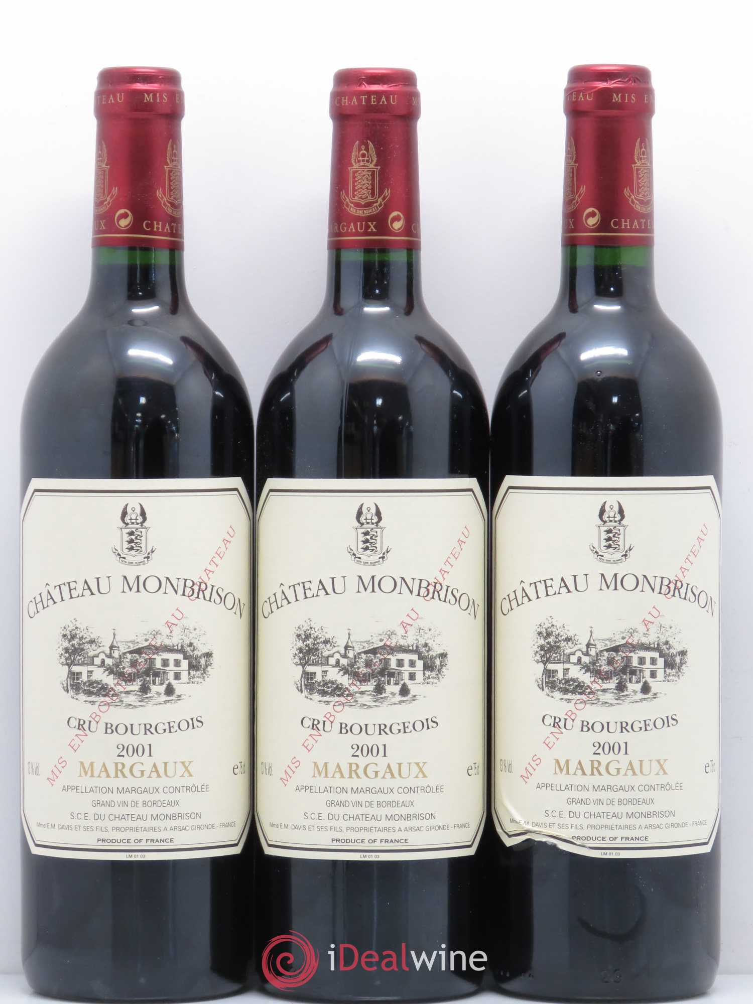 Château Monbrison (sans prix de réserve) 2001 - Lot de 6 bouteilles - 1