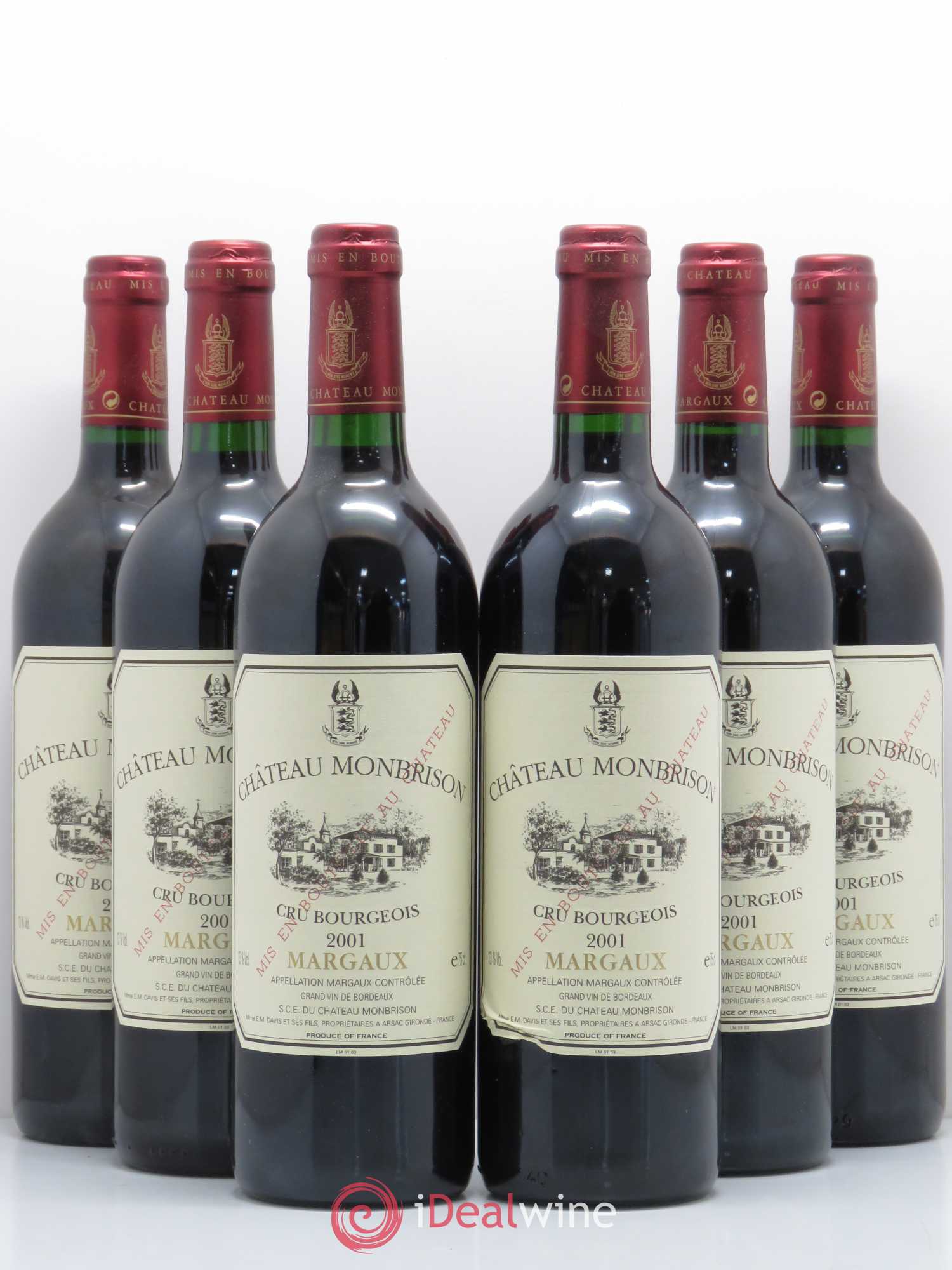 Château Monbrison (sans prix de réserve) 2001 - Lot de 6 bouteilles - 0