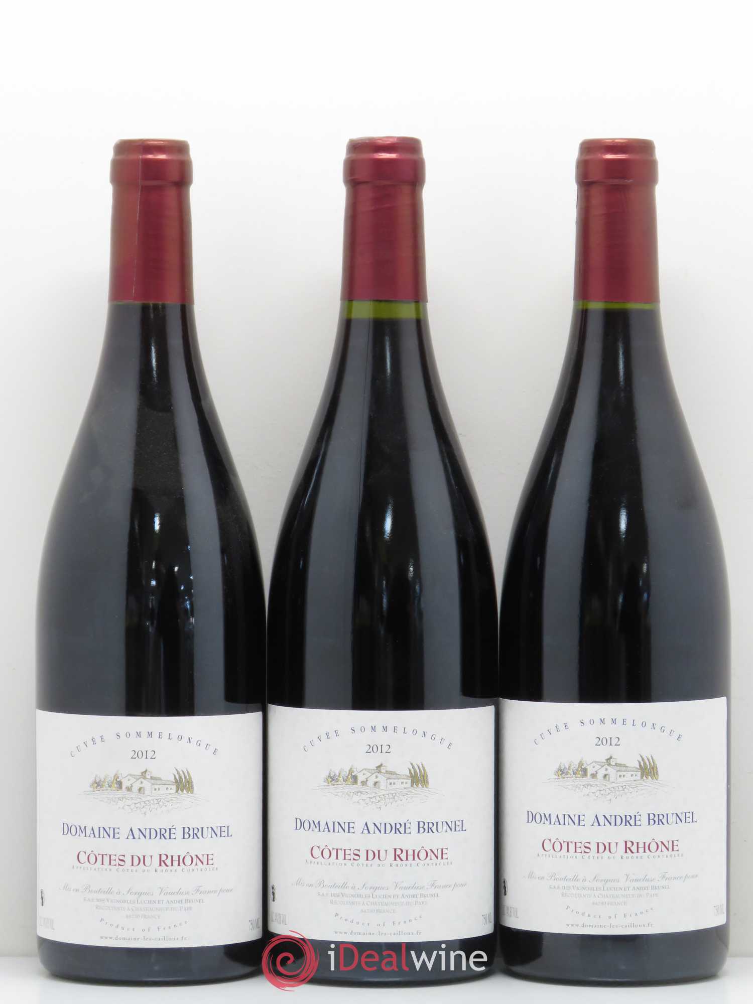 Côtes-du-Rhône Sommelongue André Brunel (sans prix de réserve) 2012 - Lot de 12 bouteilles - 3