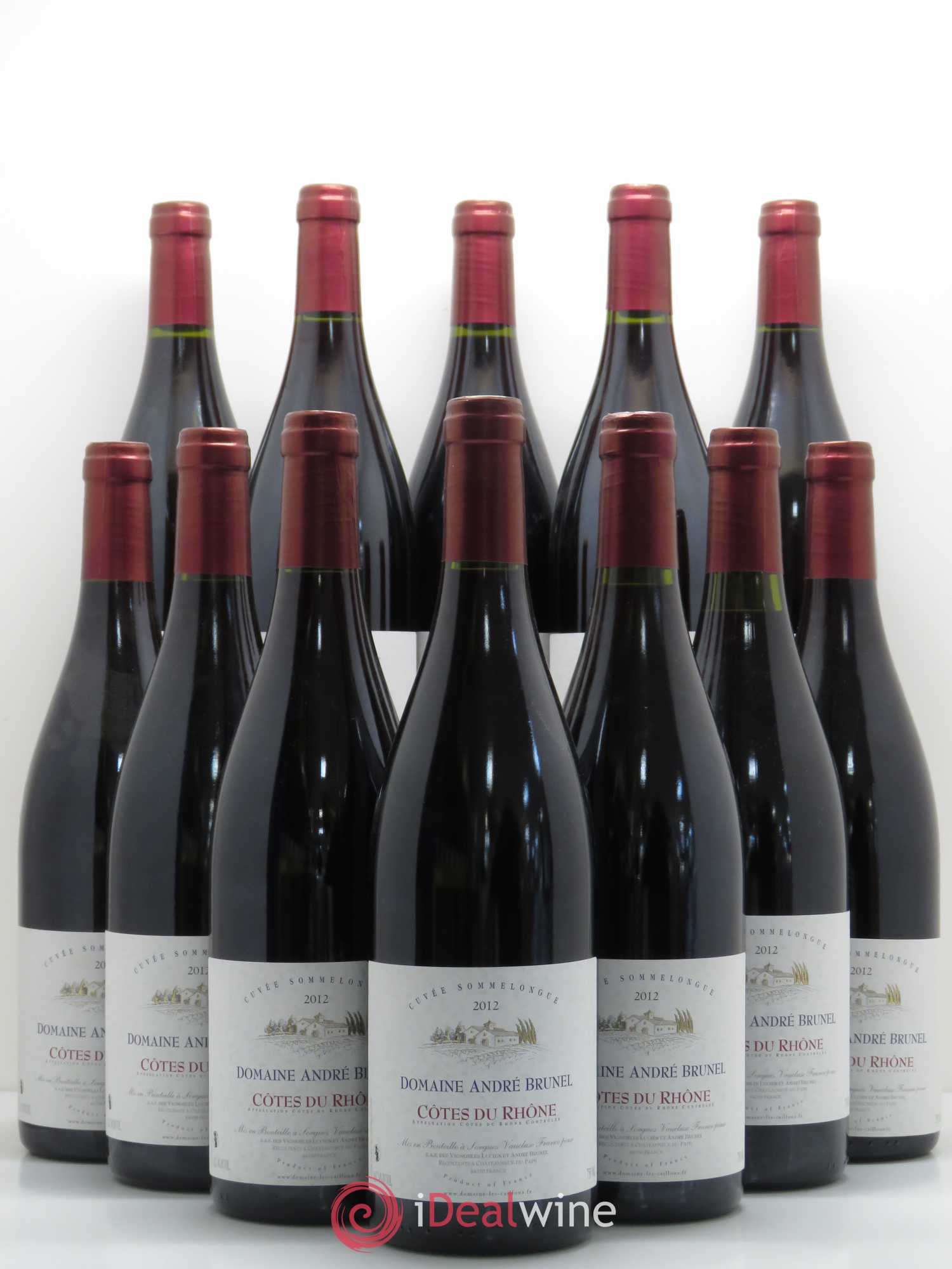 Côtes-du-Rhône Sommelongue André Brunel (sans prix de réserve) 2012 - Lot de 12 bouteilles - 0