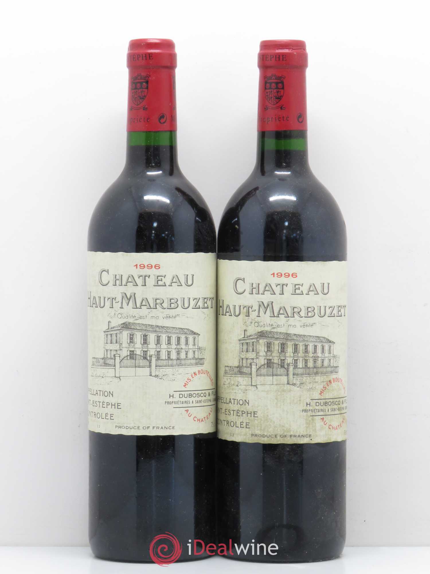 Château Haut Marbuzet (sans prix de réserve) 1996 - Lot de 2 bouteilles - 0