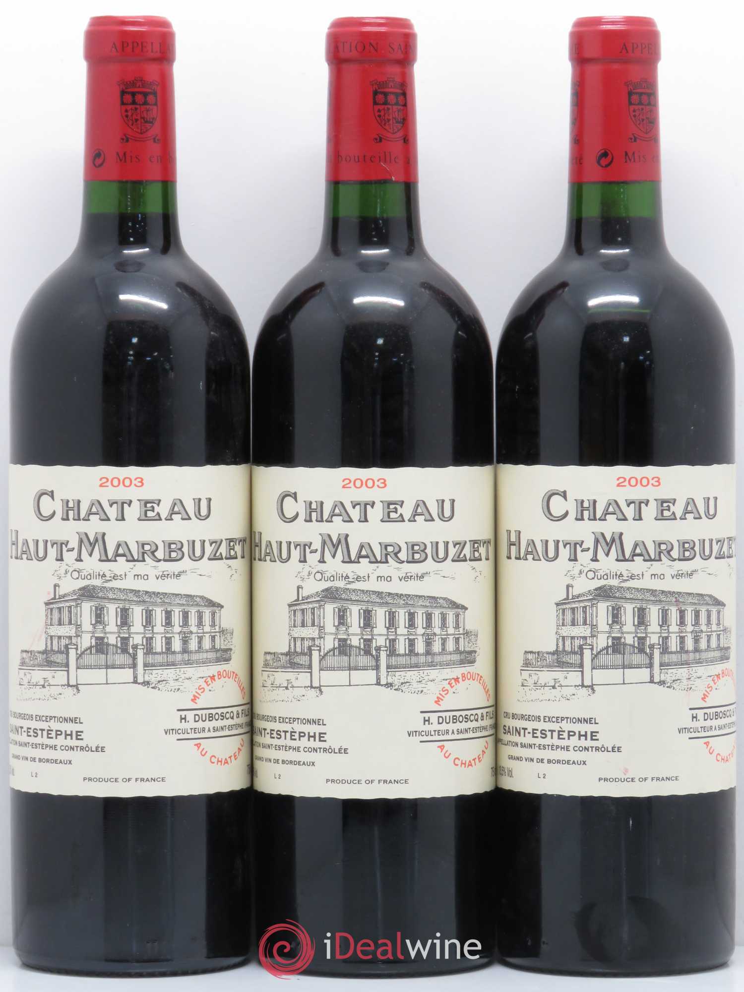 Château Haut Marbuzet  (sans prix de réserve) 2003 - Lot de 6 bouteilles - 1