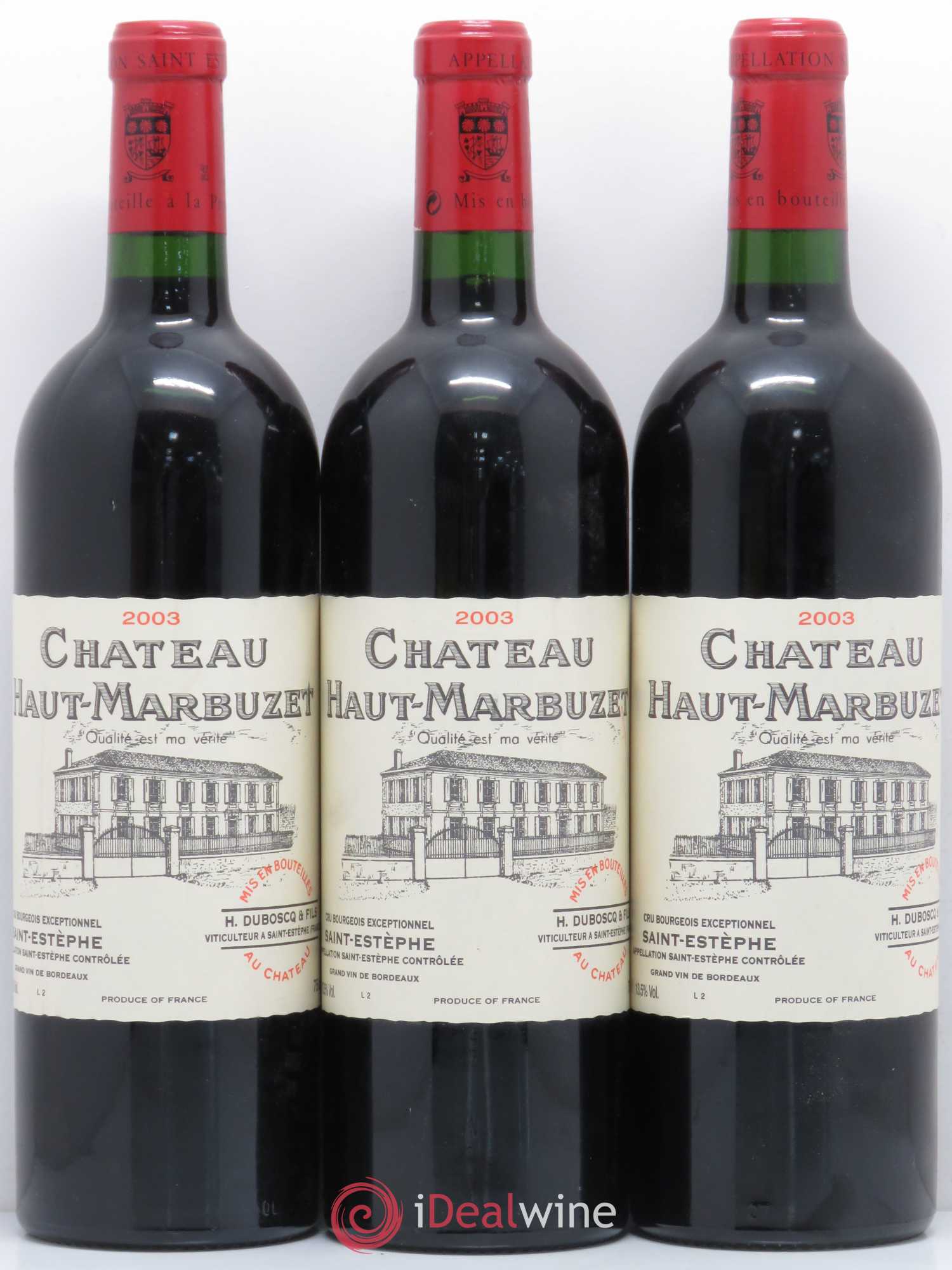 Château Haut Marbuzet  (sans prix de réserve) 2003 - Lot de 6 bouteilles - 2