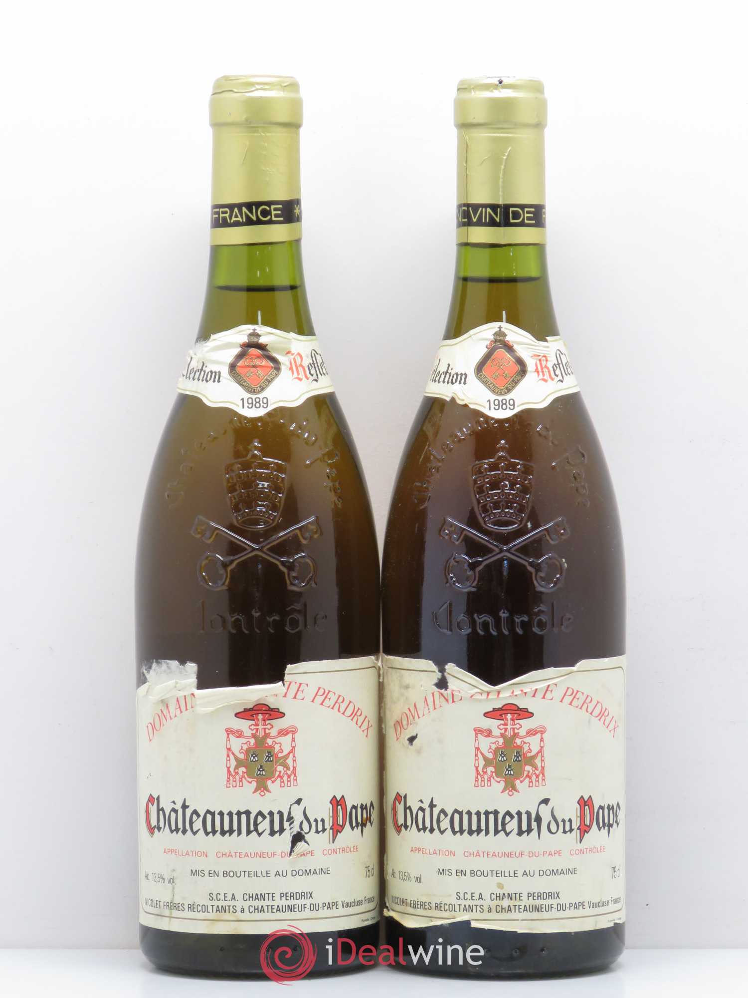 Châteauneuf-du-Pape Domaine Chante Perdrix (sans prix de réserve) 1989 - Lot de 2 bouteilles - 0