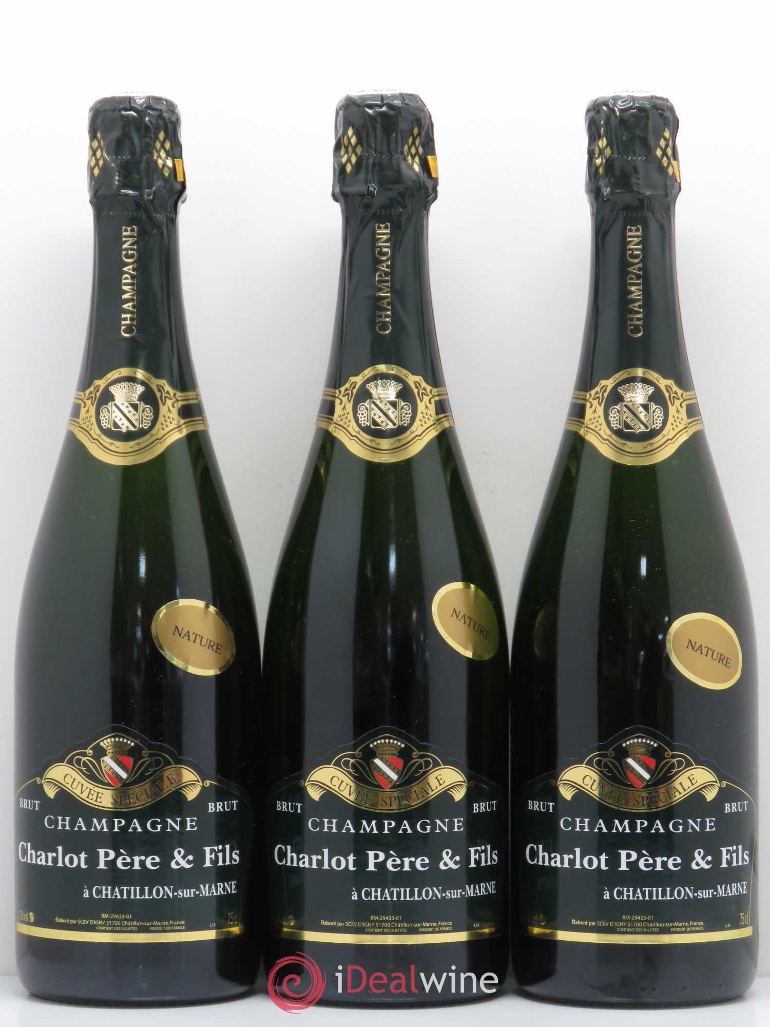 Brut Nature Charlot Père & Fils - Lot of 6 bottles - 1