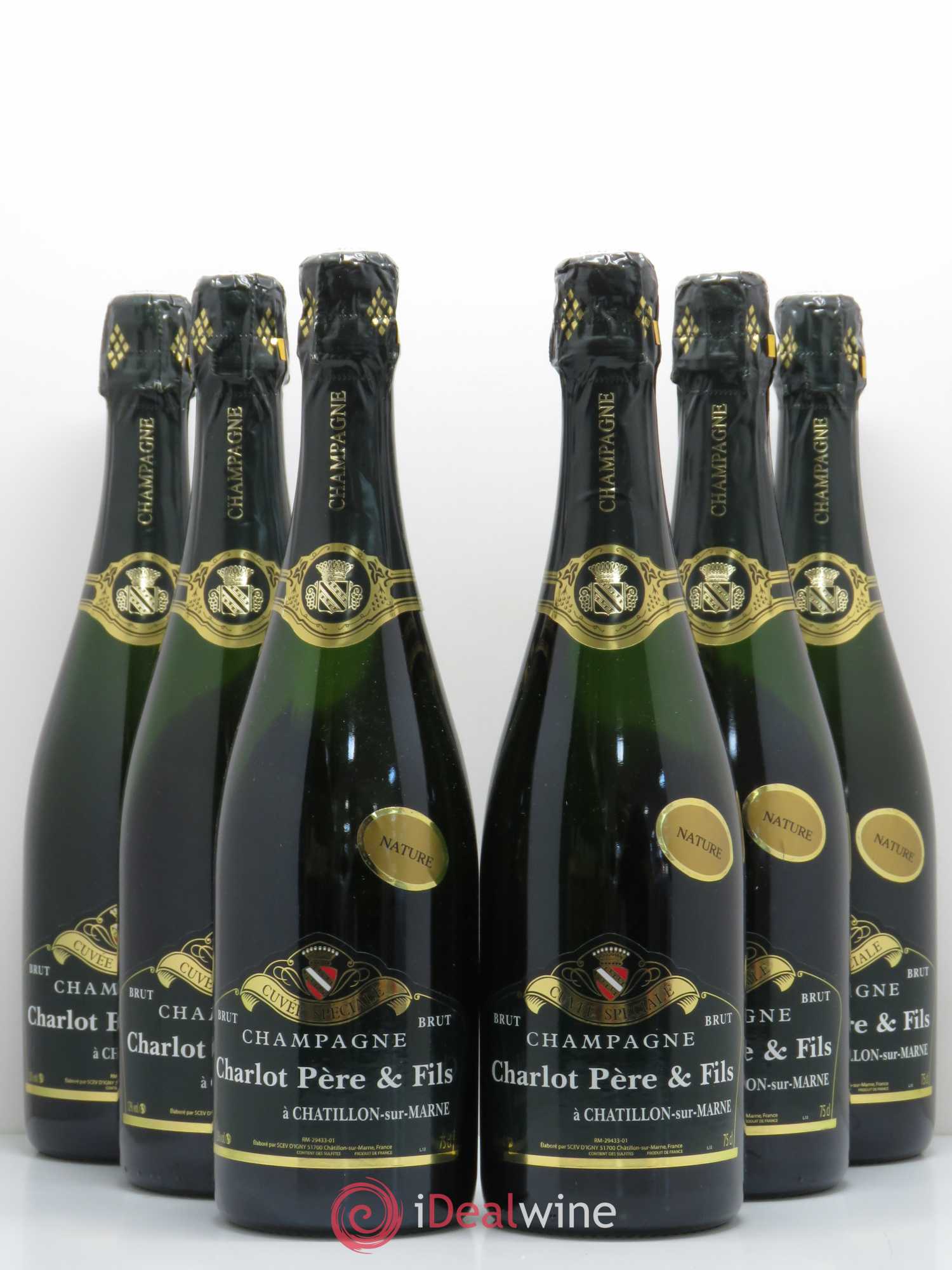 Brut Nature Charlot Père & Fils - Lot de 6 bouteilles - 0