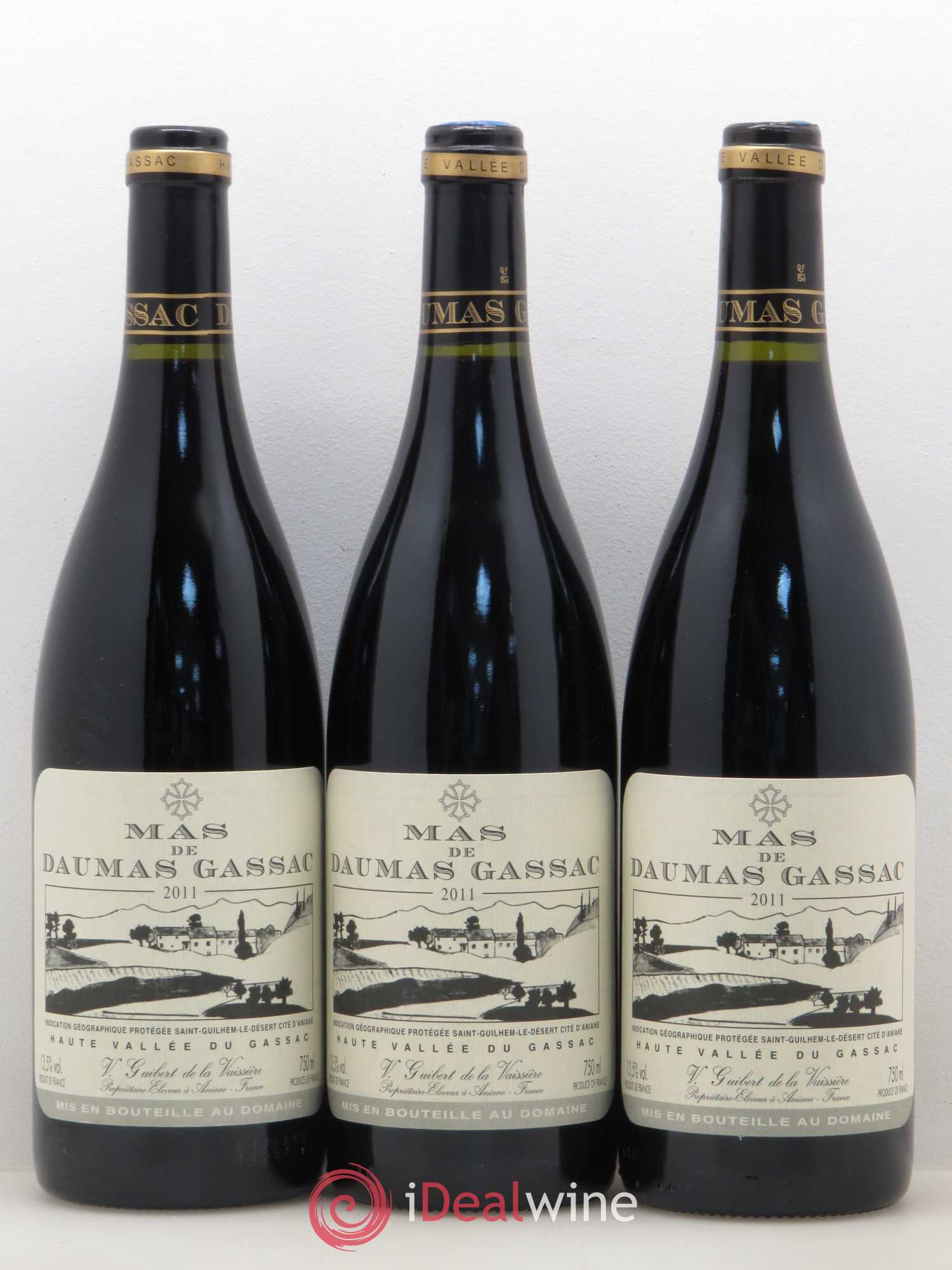 Saint-Guilhem-le-Désert - Cité d'Aniane Mas Daumas Gassac Famille Guibert de La Vaissière 2011 - Lot de 6 bouteilles - 2