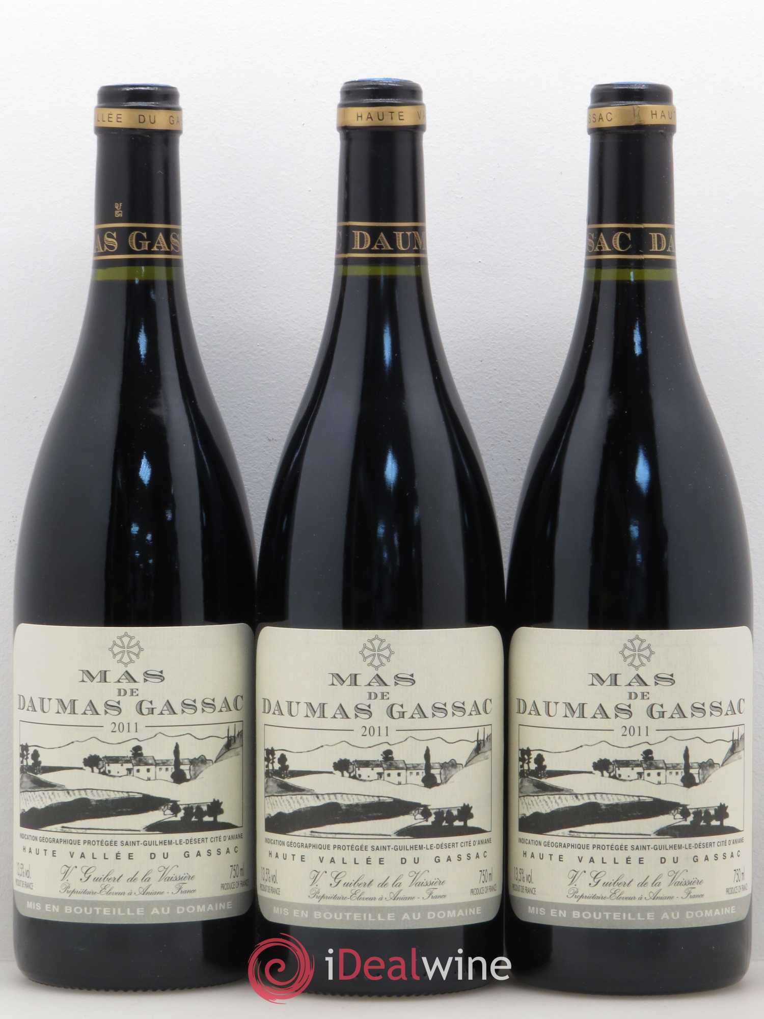 Saint-Guilhem-le-Désert - Cité d'Aniane Mas Daumas Gassac Famille Guibert de La Vaissière 2011 - Lot de 6 bouteilles - 2