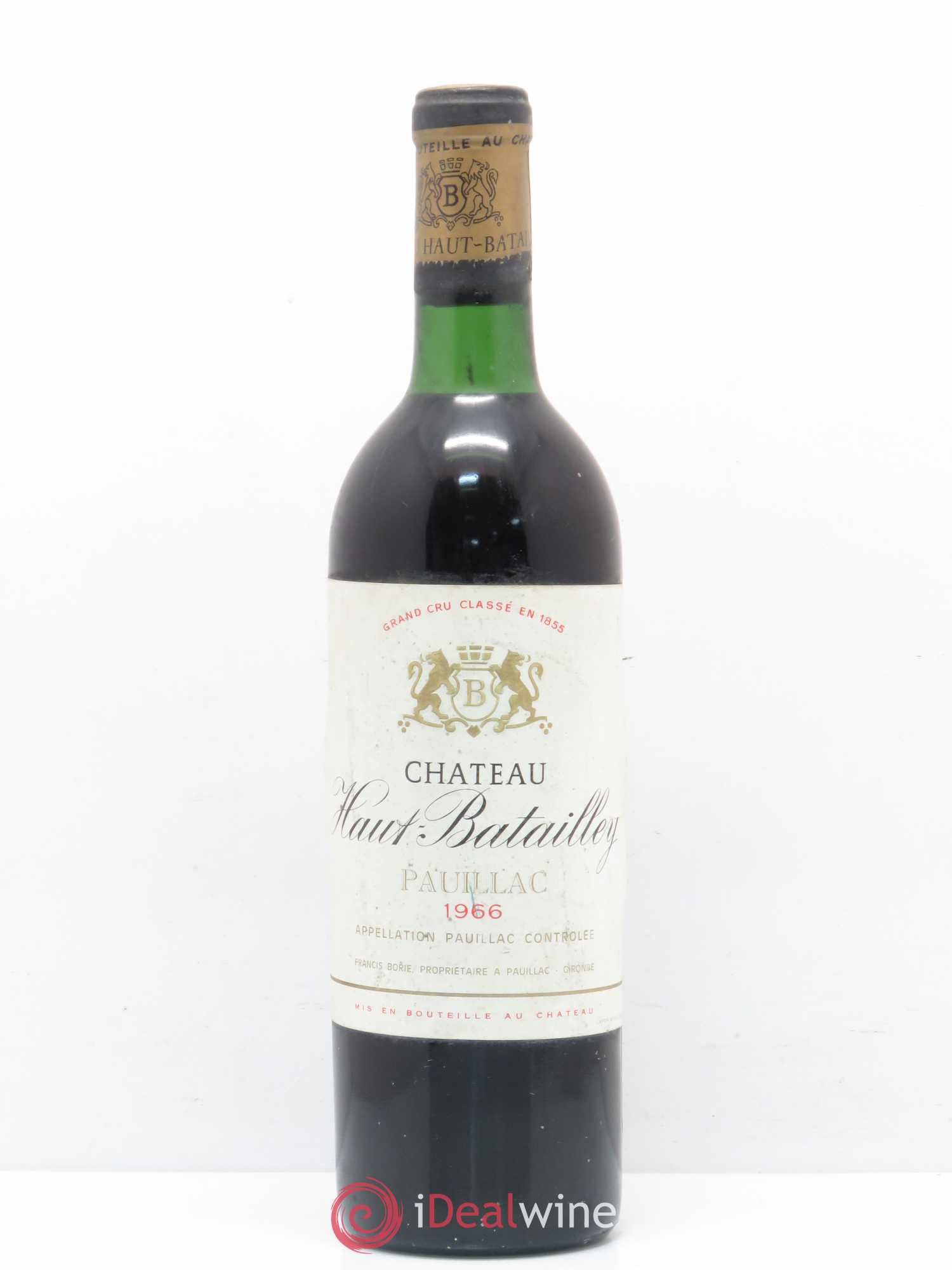 Château Haut Batailley 5ème Grand Cru Classé 1966 - Lot de 1 bouteille - 0