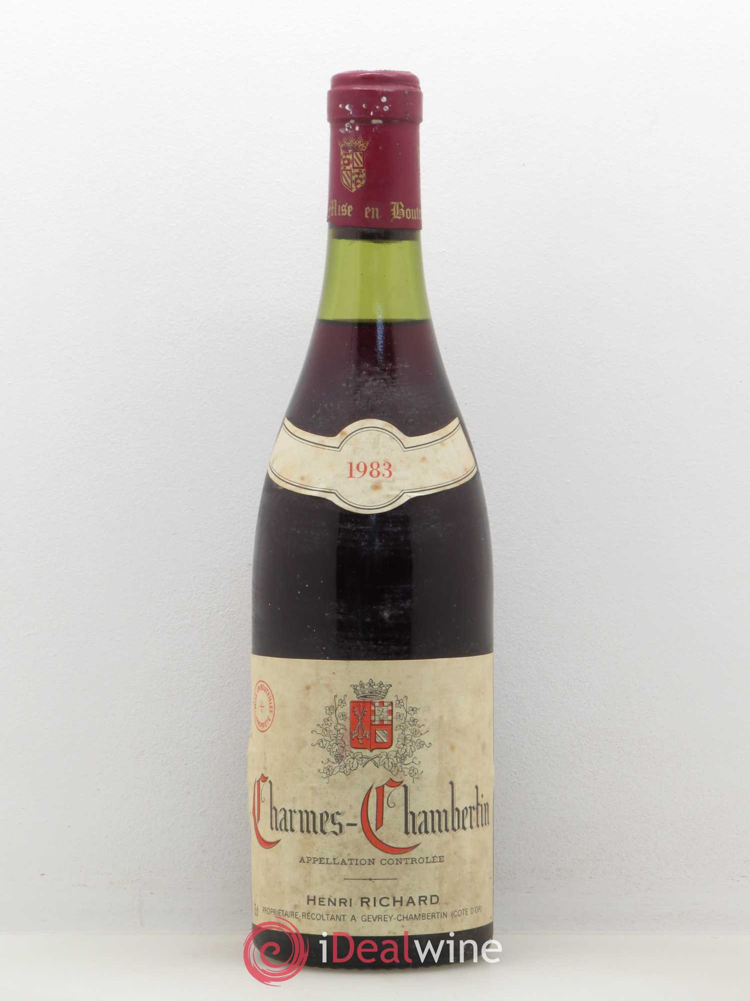 Charmes-Chambertin Grand Cru Henri Richard 1983 - Lot de 1 bouteille - 0